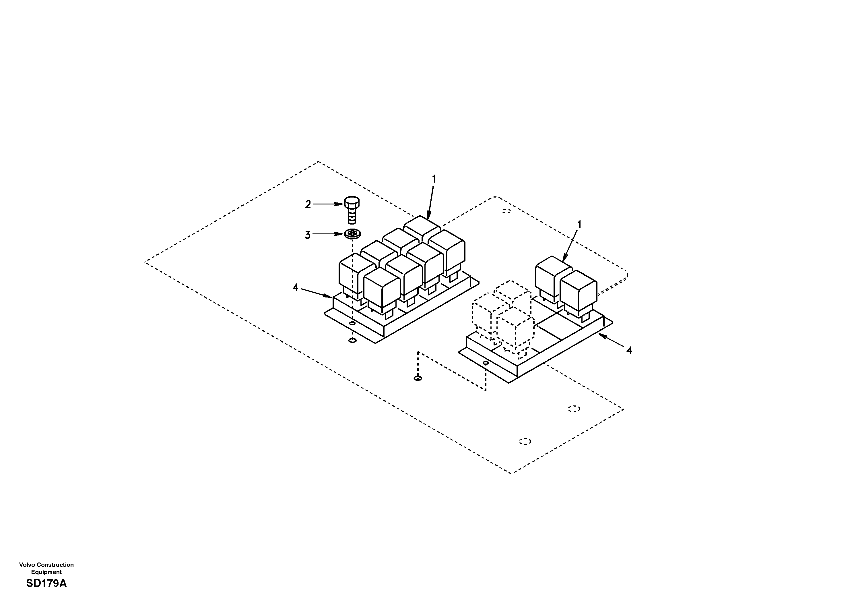 Схема запчастей Volvo EC290 - 36228 Electrical relay 