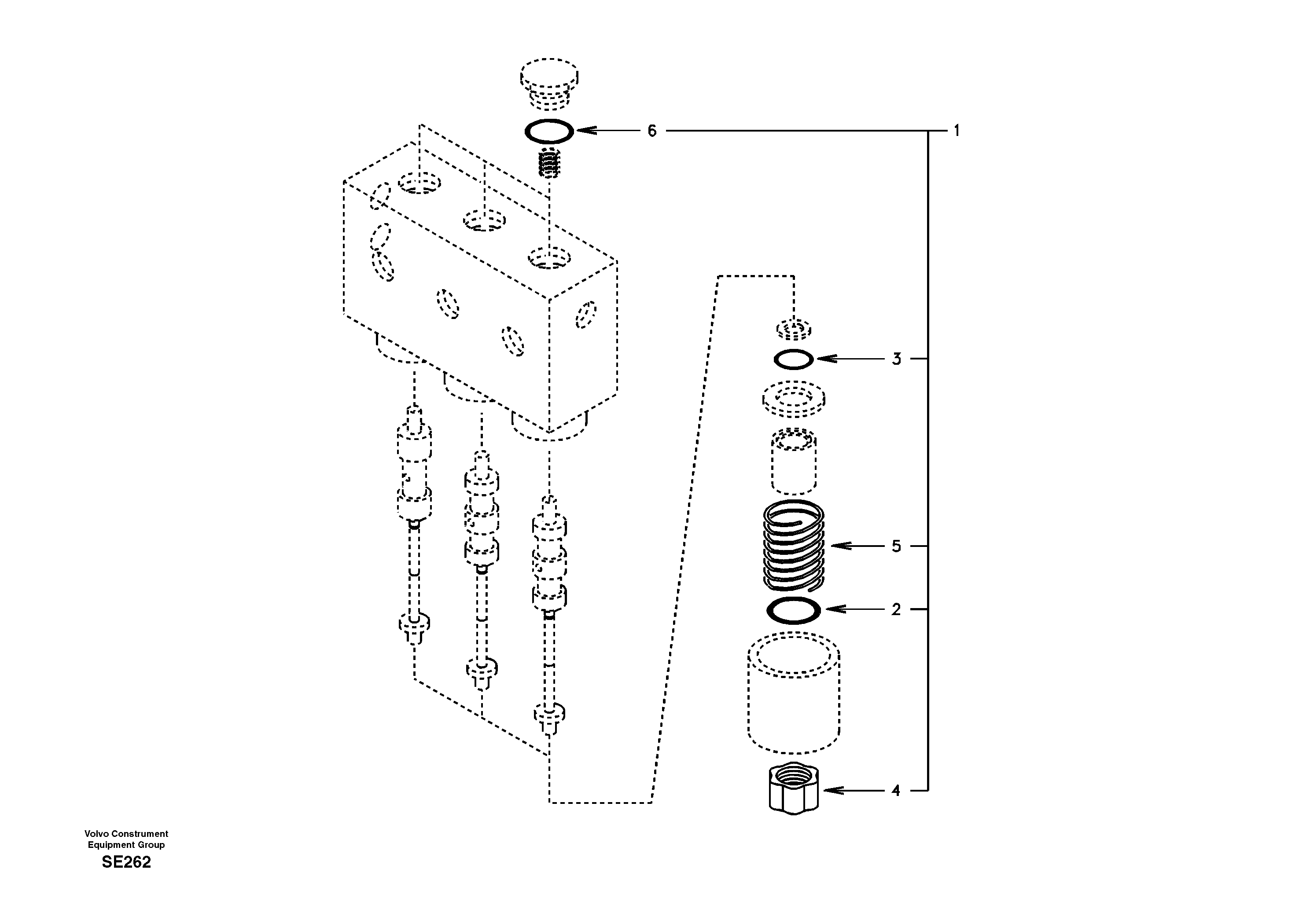 Схема запчастей Volvo EC360 - 26413 Servo system, solenoid valve 