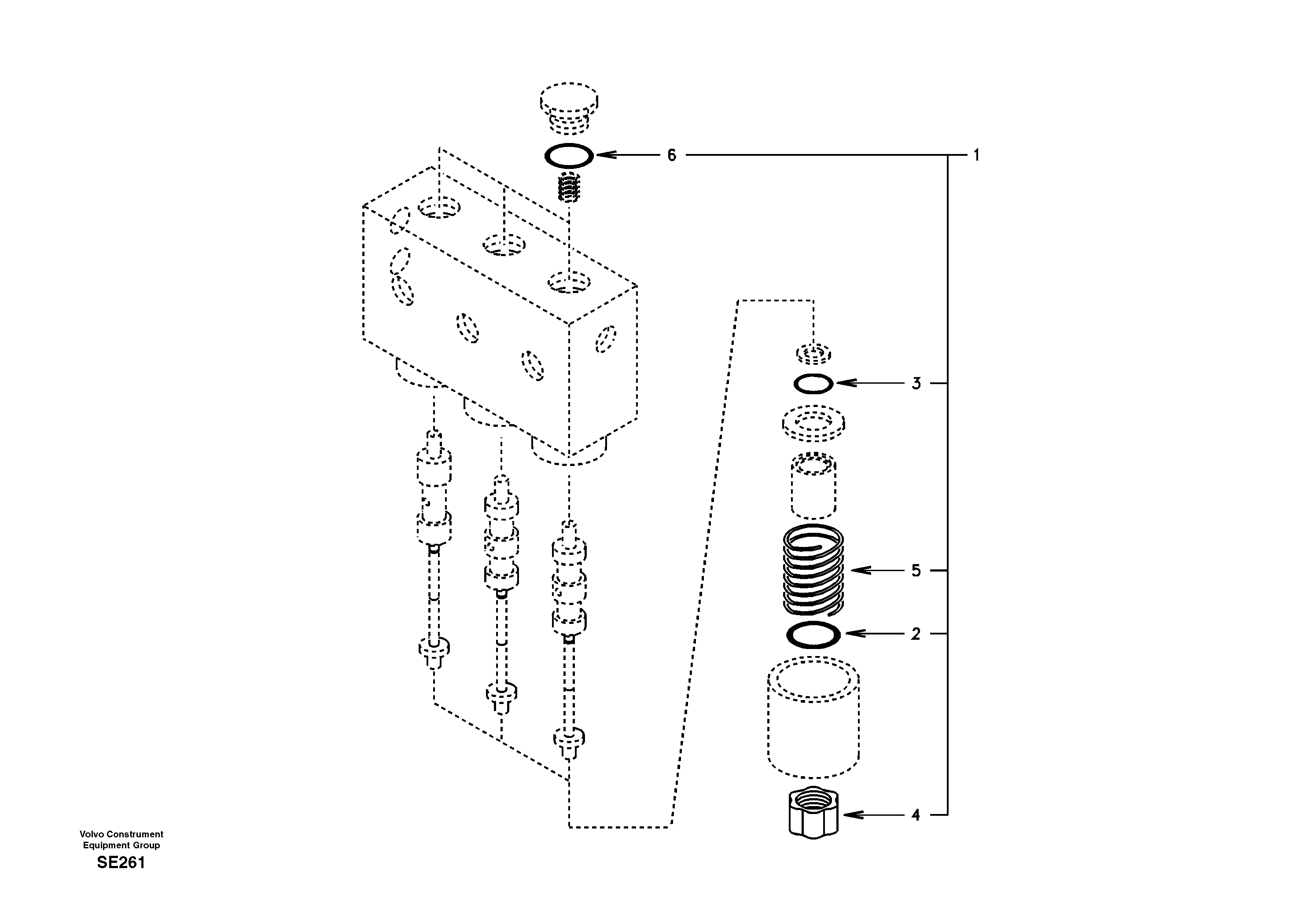 Схема запчастей Volvo EC360 - 53250 Servo system, solenoid valve 