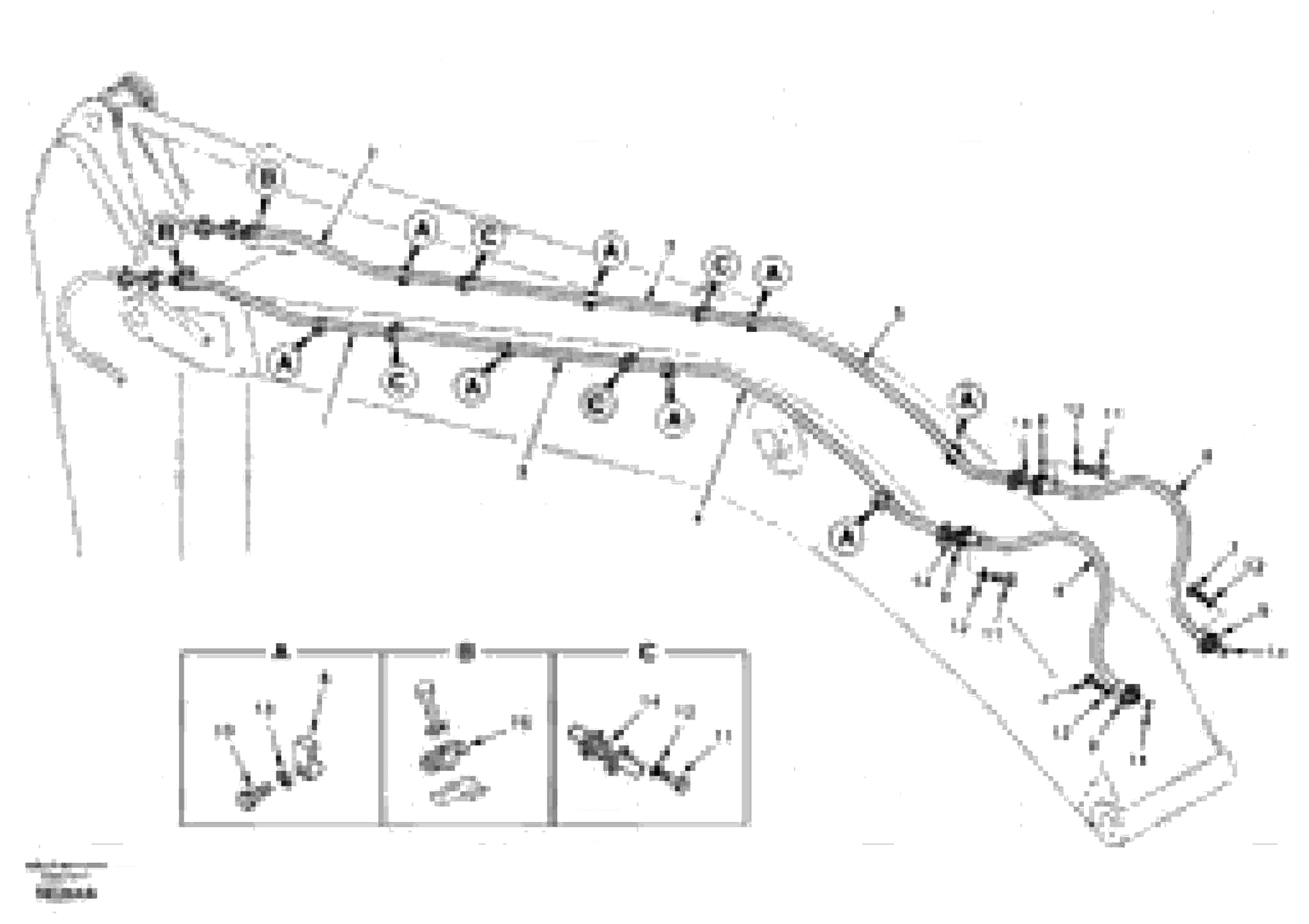 Схема запчастей Volvo EC360 - 73074 Working hydraulic, hammer and shear for boom 