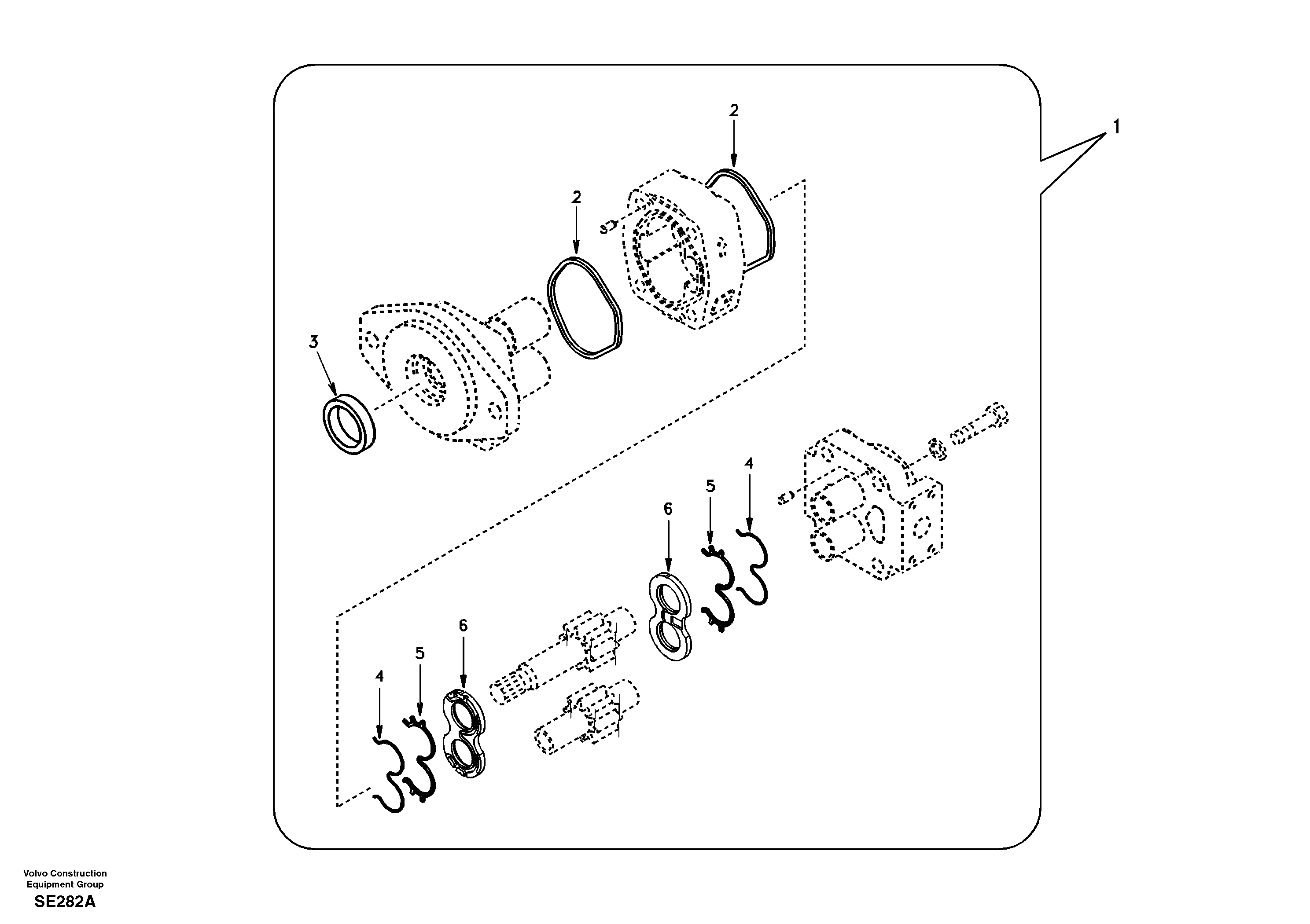 Схема запчастей Volvo EC360 - 18520 Hydraulic gear pump for quickfit and rotator 