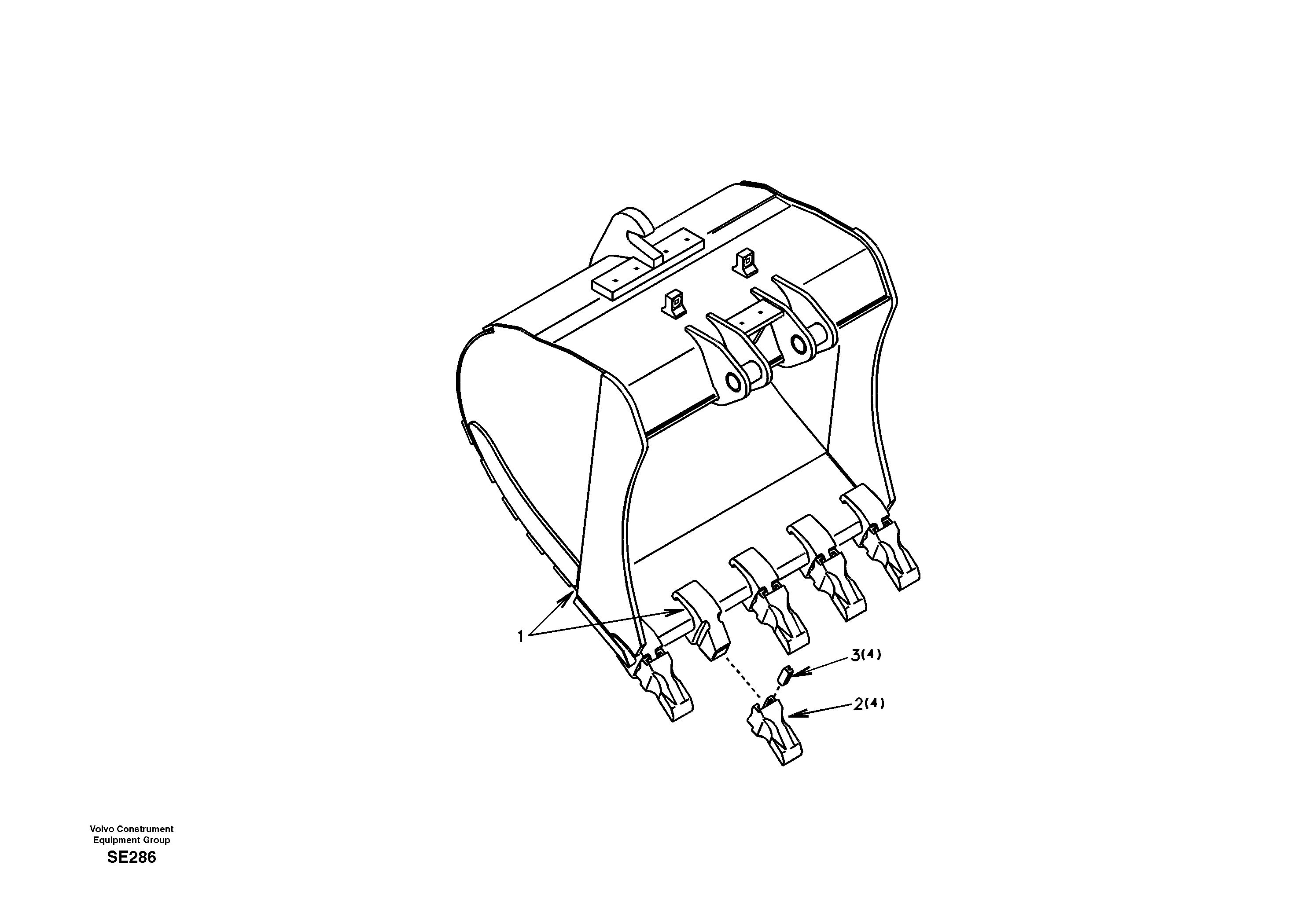 Схема запчастей Volvo EC360 - 101020 Buckets for Quickfit 