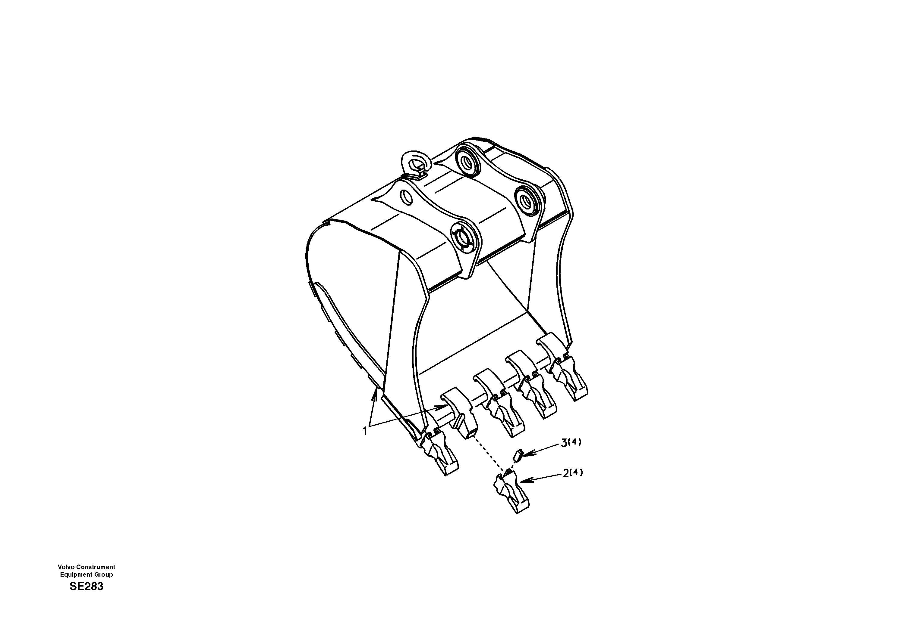 Схема запчастей Volvo EC360 - 98972 Ковш 