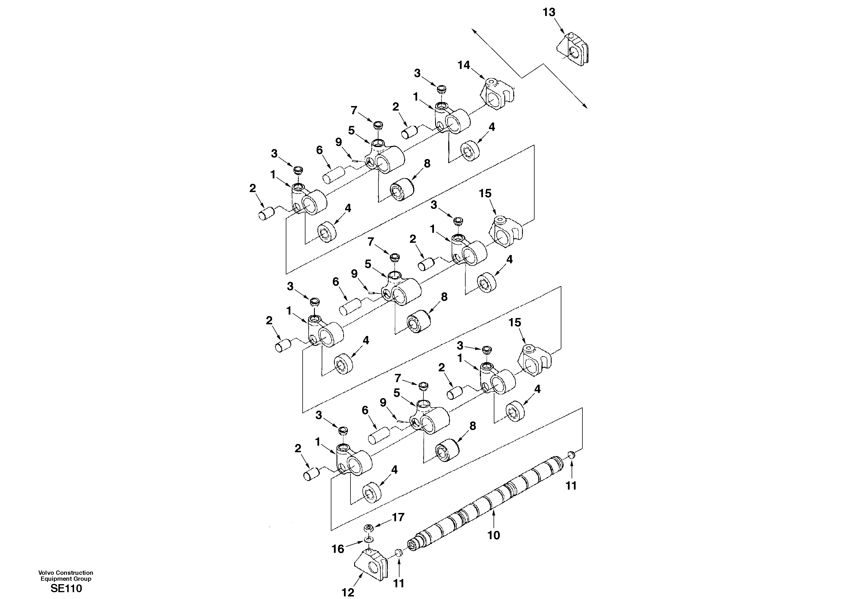 Схема запчастей Volvo EC360 - 54690 Valve tappet 