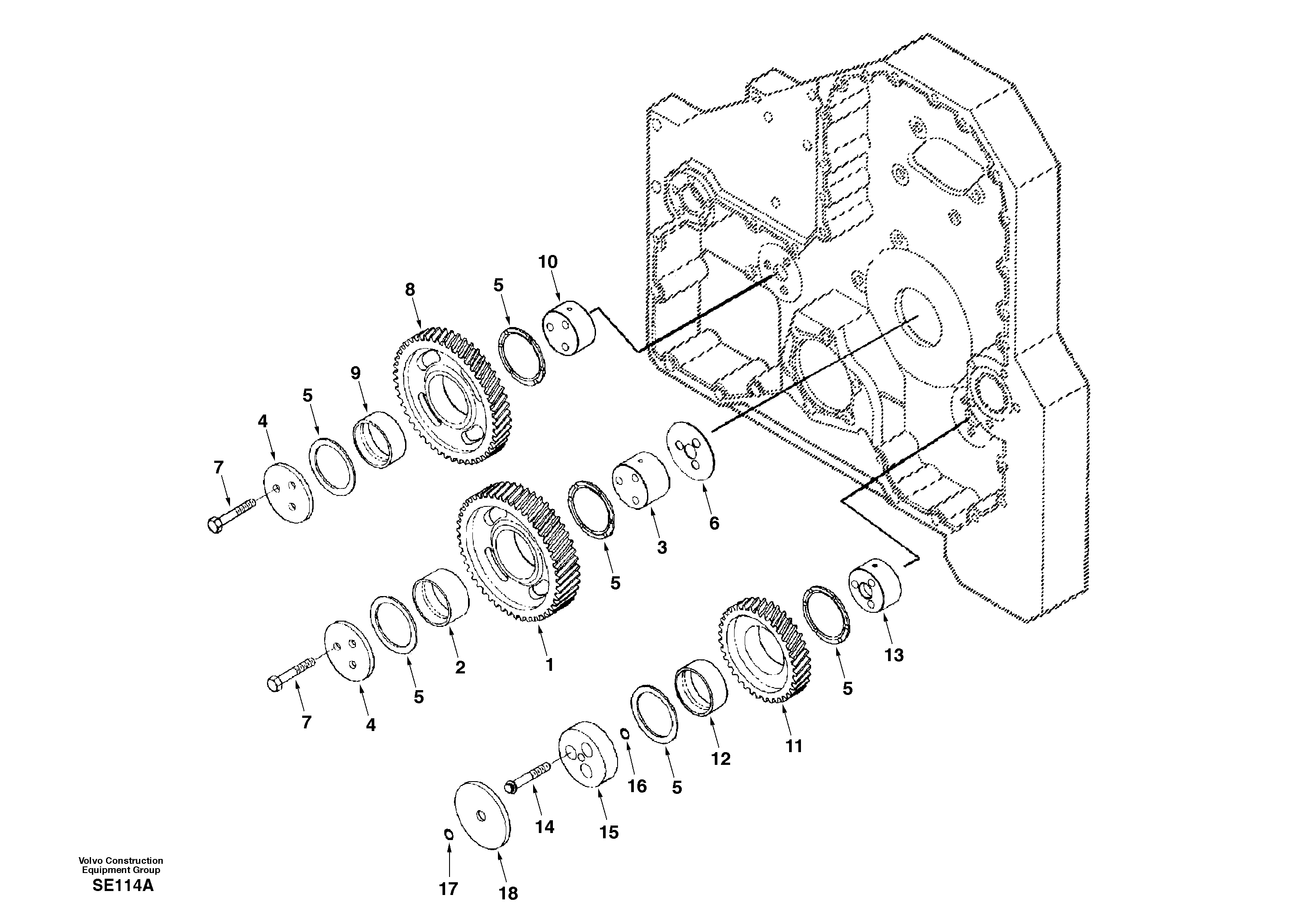 Схема запчастей Volvo EC360 - 30832 Timing gear 