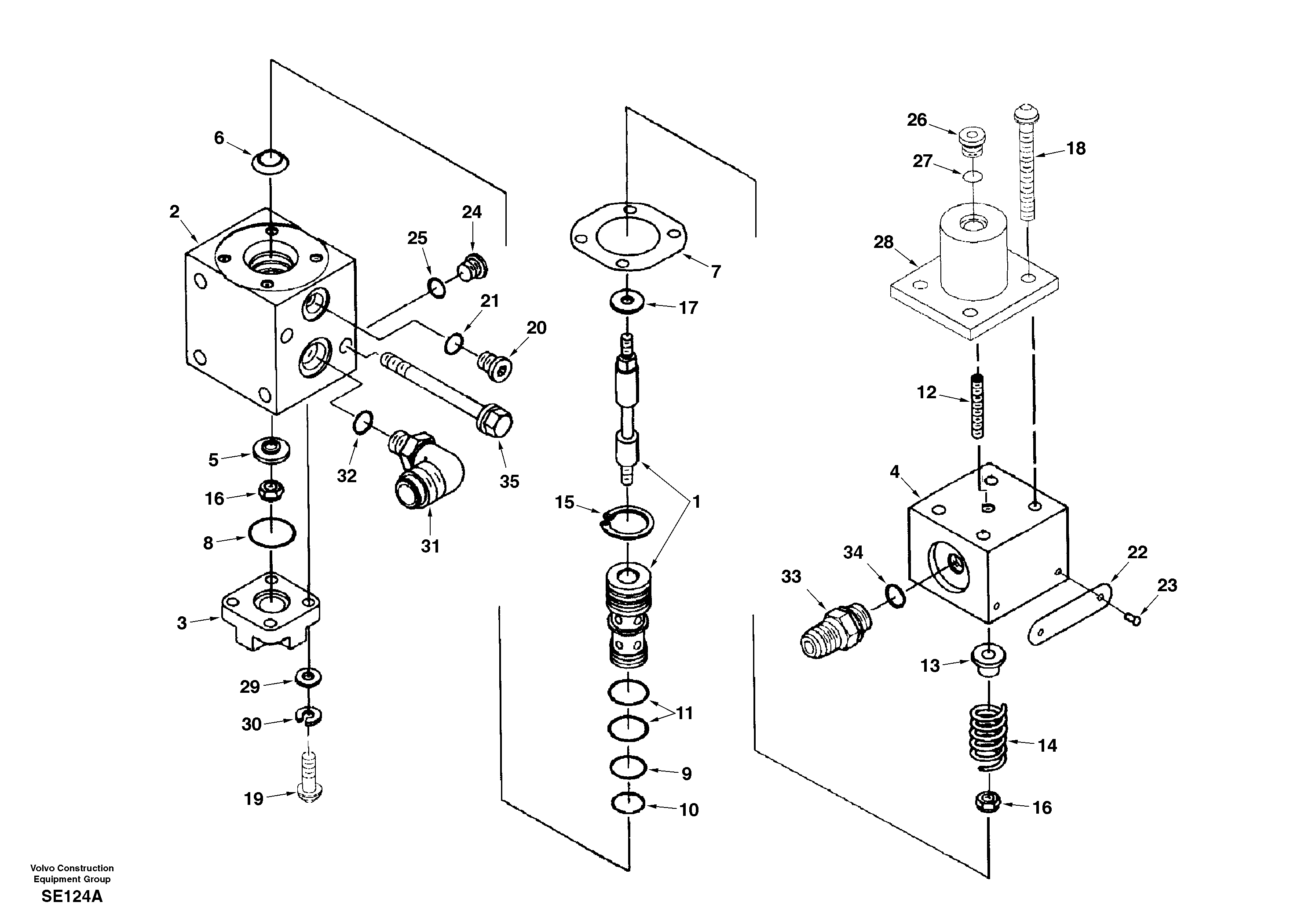 Схема запчастей Volvo EC360 - 30838 Oil control valve 