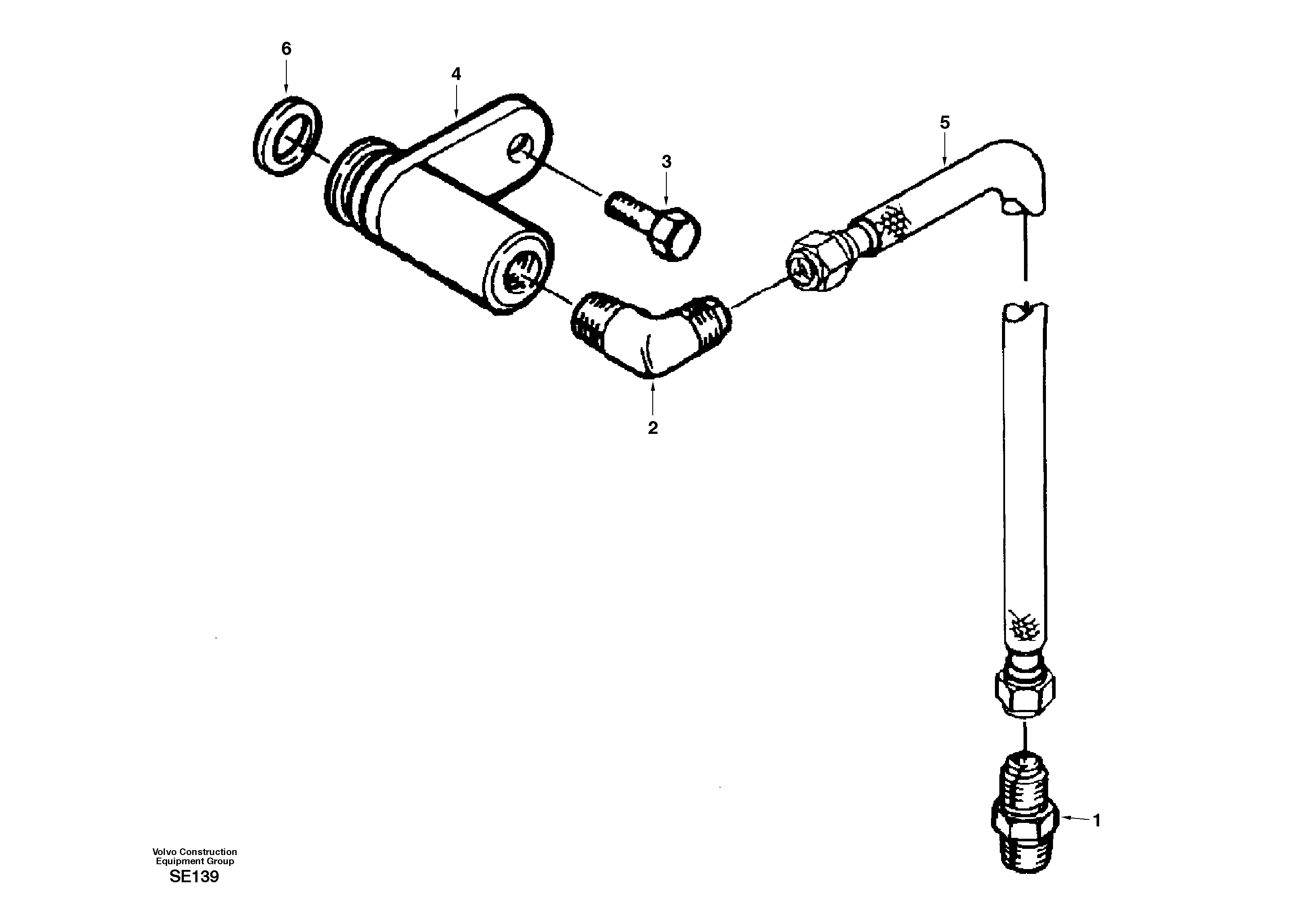 Схема запчастей Volvo EC360 - 30842 Air fuel control, plumbing 