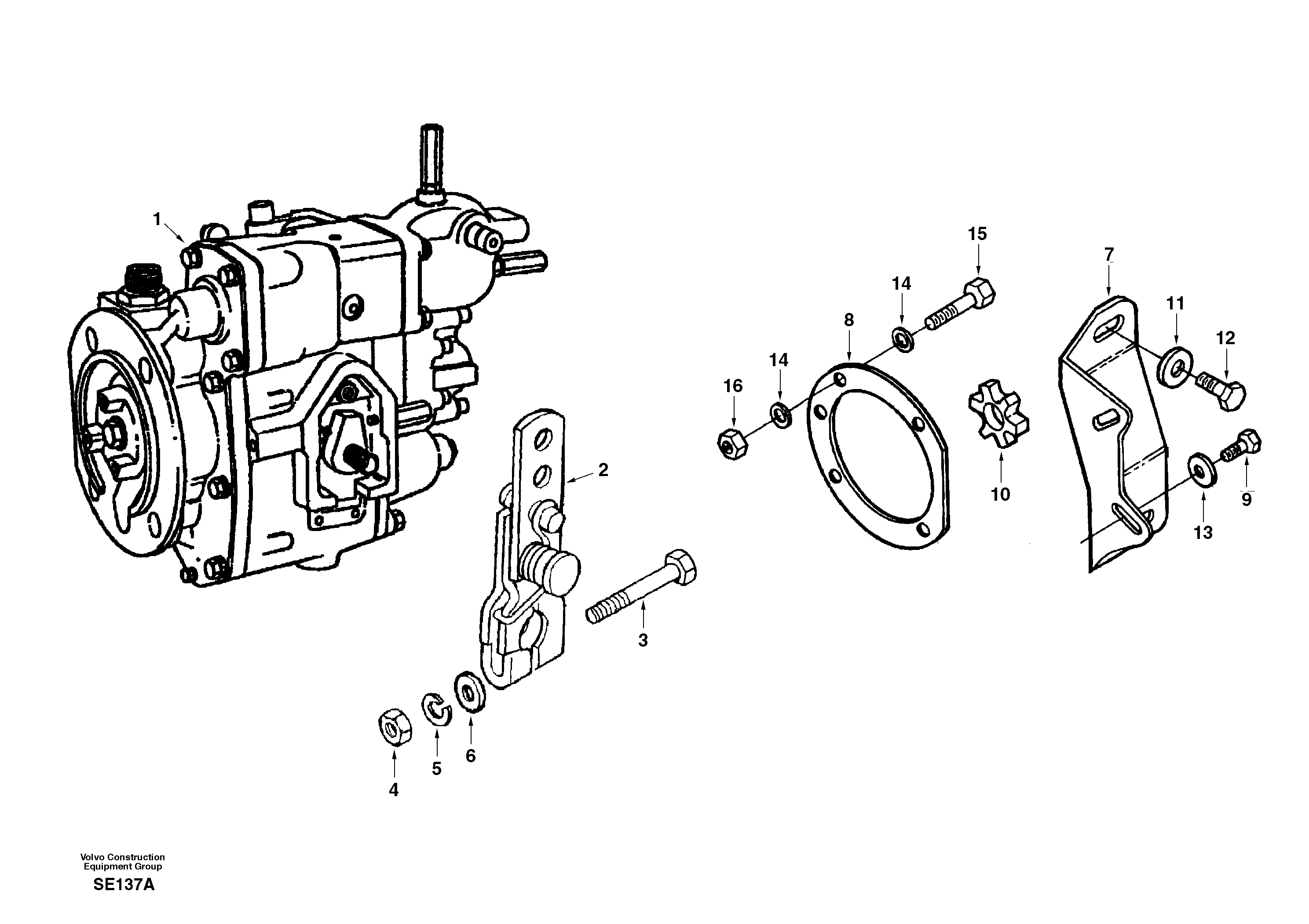 Схема запчастей Volvo EC360 - 98589 Насос 