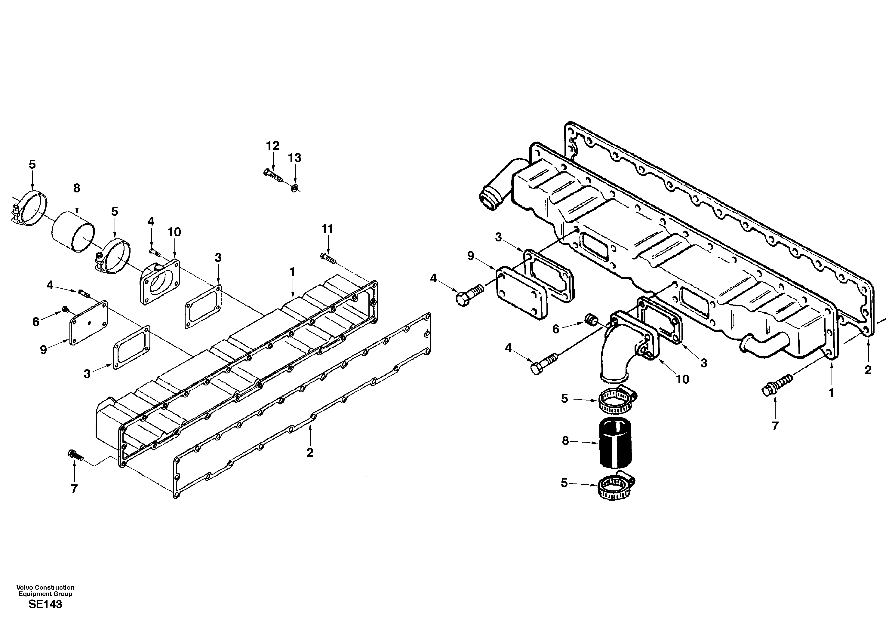 Схема запчастей Volvo EC360 - 30844 Inlet manifold 