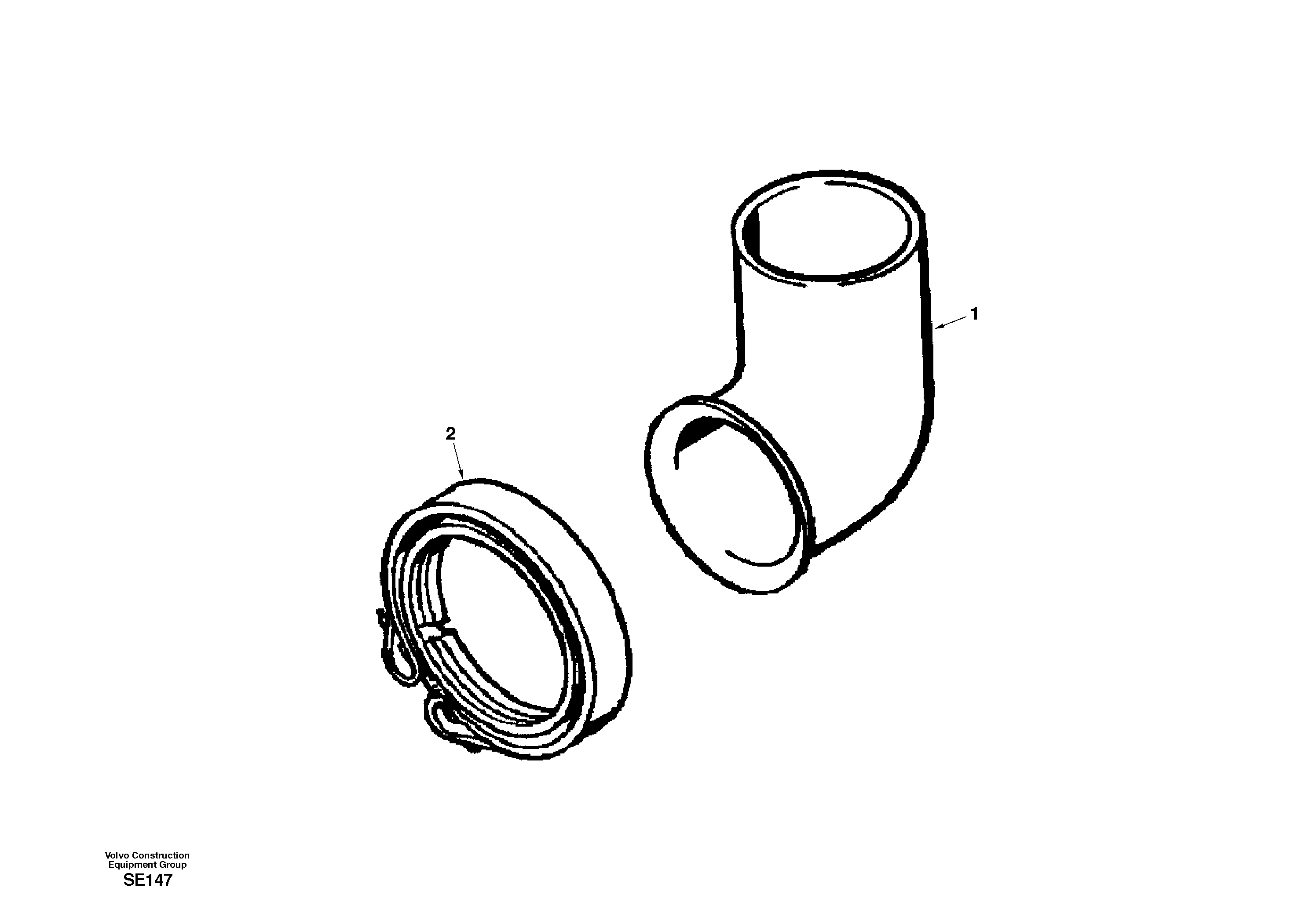 Схема запчастей Volvo EC360 - 30846 Exhaust connection 