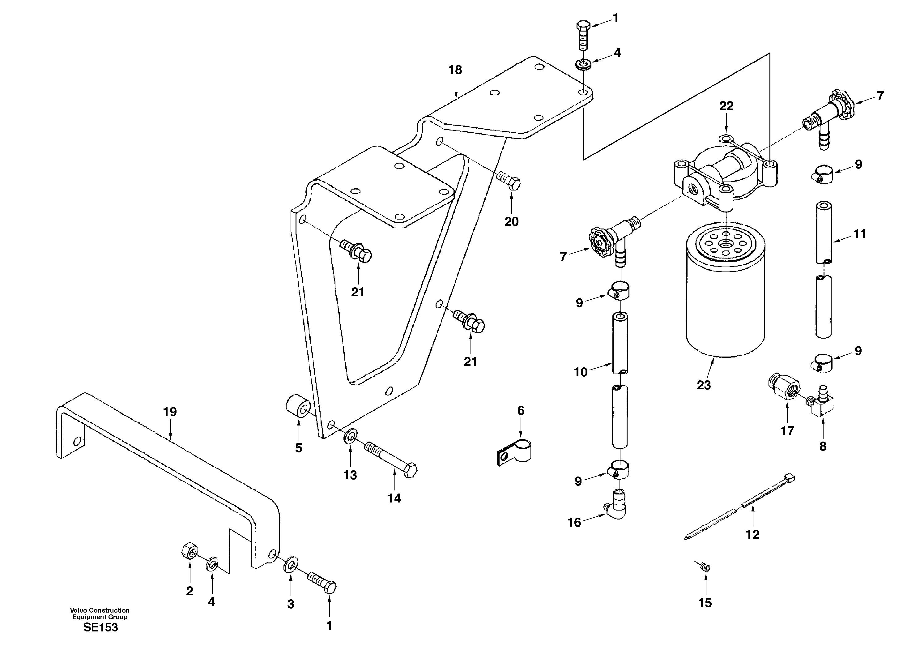 Схема запчастей Volvo EC360 - 31891 Coolant filter 