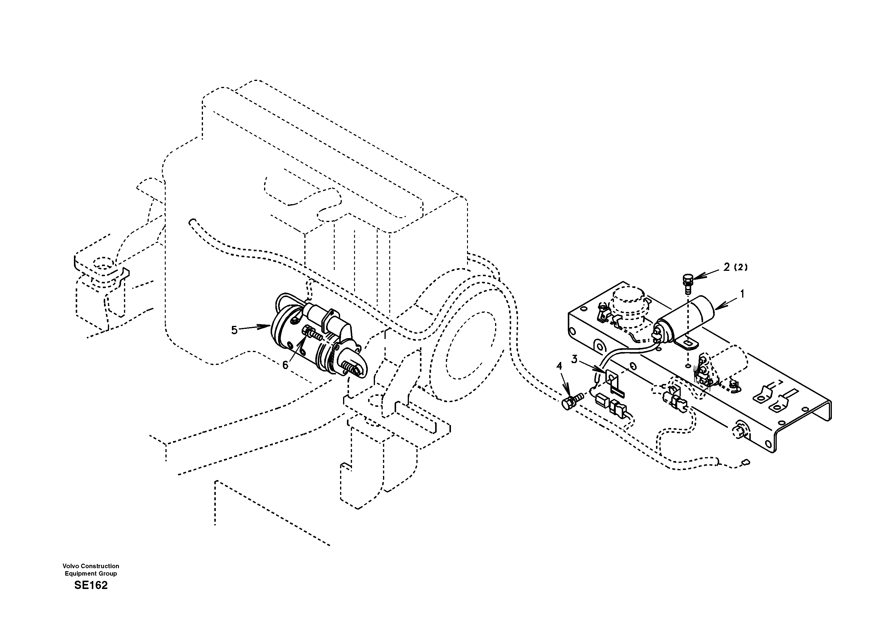 Схема запчастей Volvo EC360 - 28504 Starter motor, mounting 