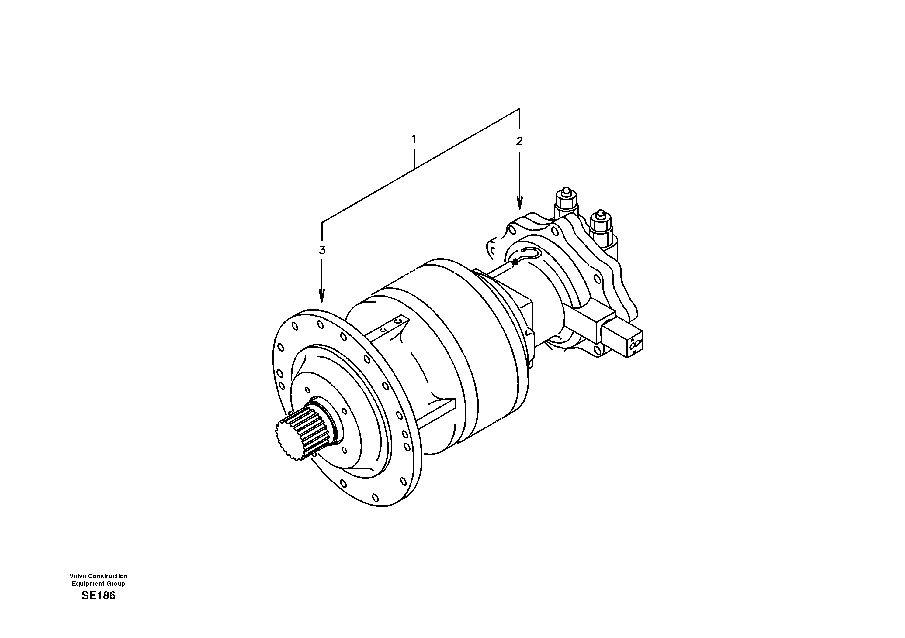 Схема запчастей Volvo EC360 - 35252 Swing motor with mounting parts 