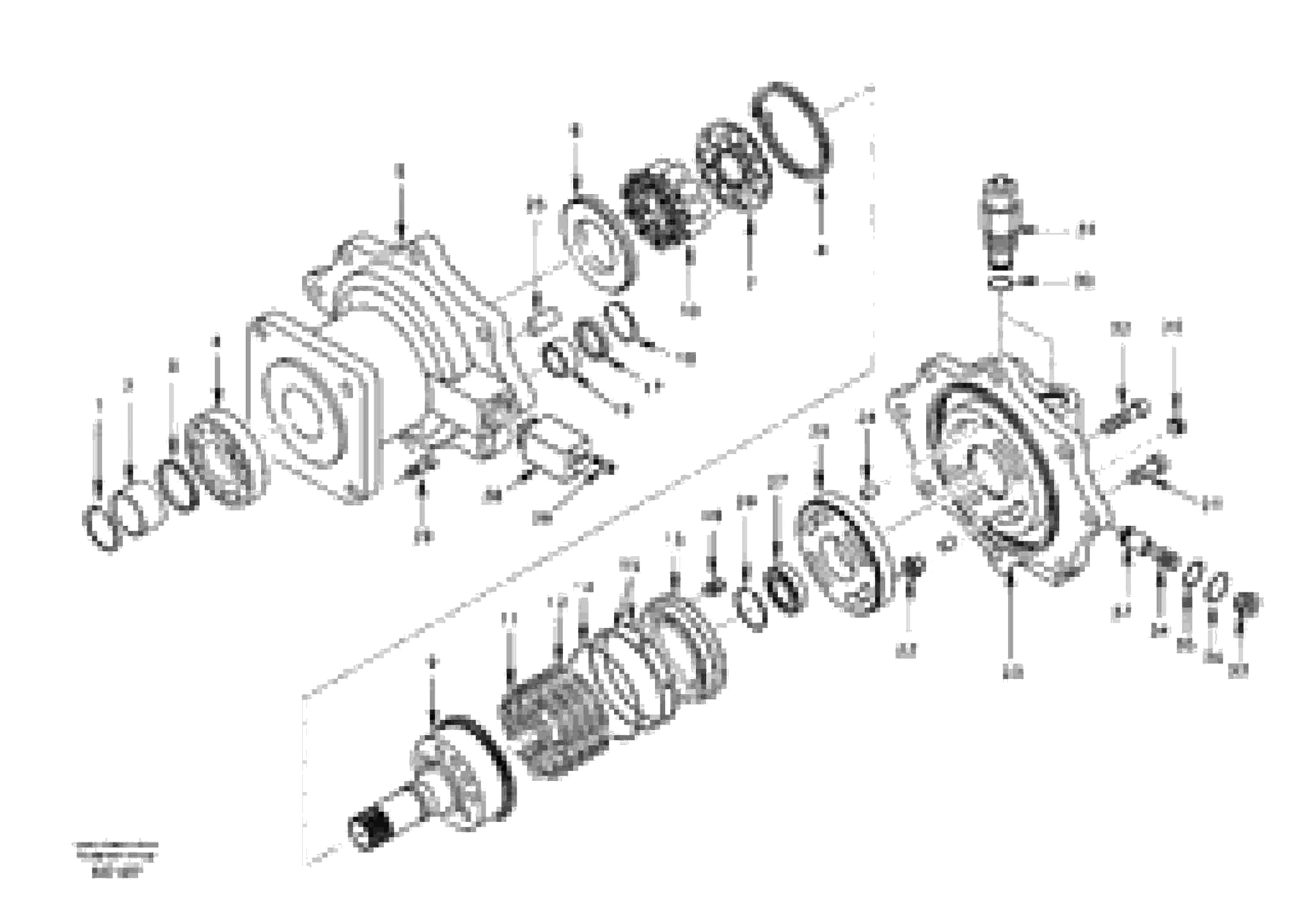 Схема запчастей Volvo EC360 - 92446 Поворотный редуктор (Гидромотор поворота платформы) 