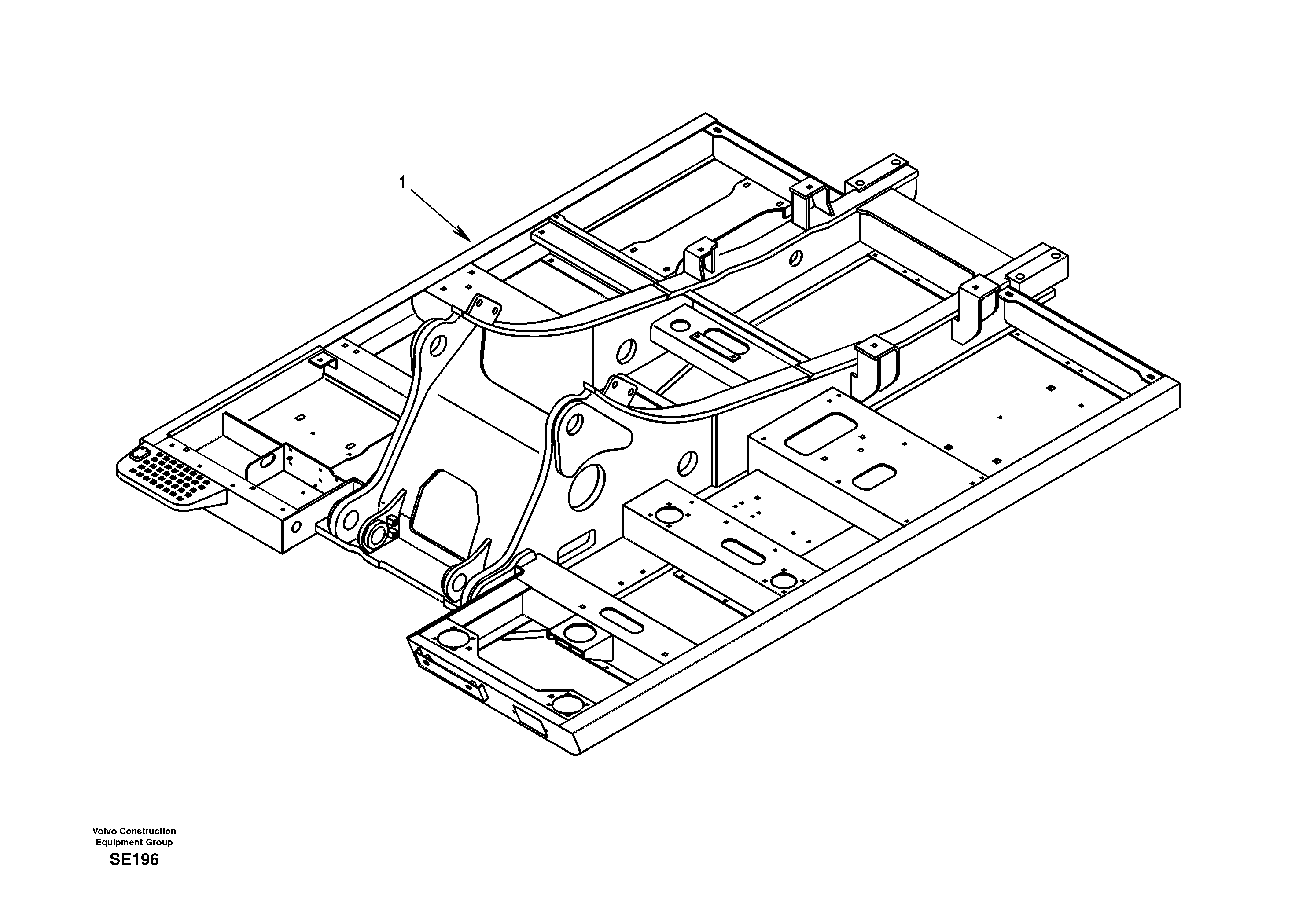 Схема запчастей Volvo EC360 - 30125 Upper frame 