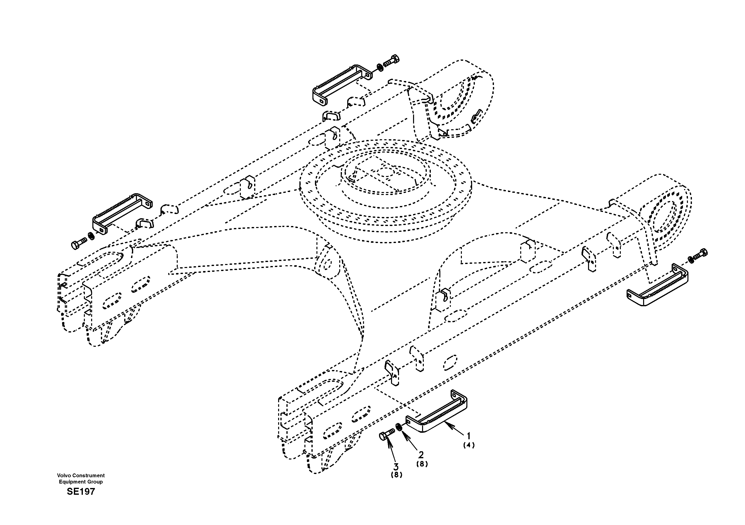 Схема запчастей Volvo EC360 - 34353 Foot step 