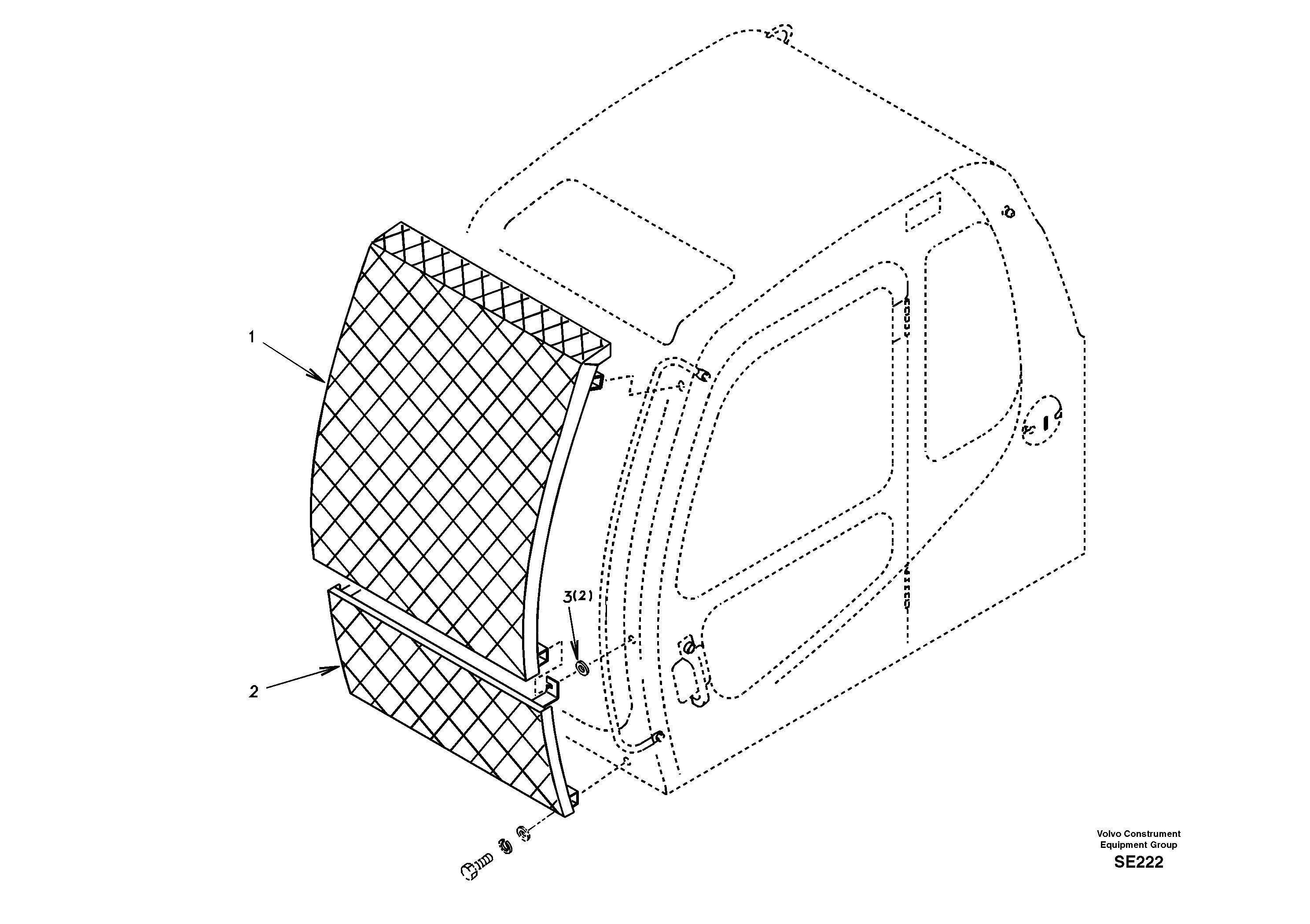 Схема запчастей Volvo EC360 - 31121 Windshield protection 