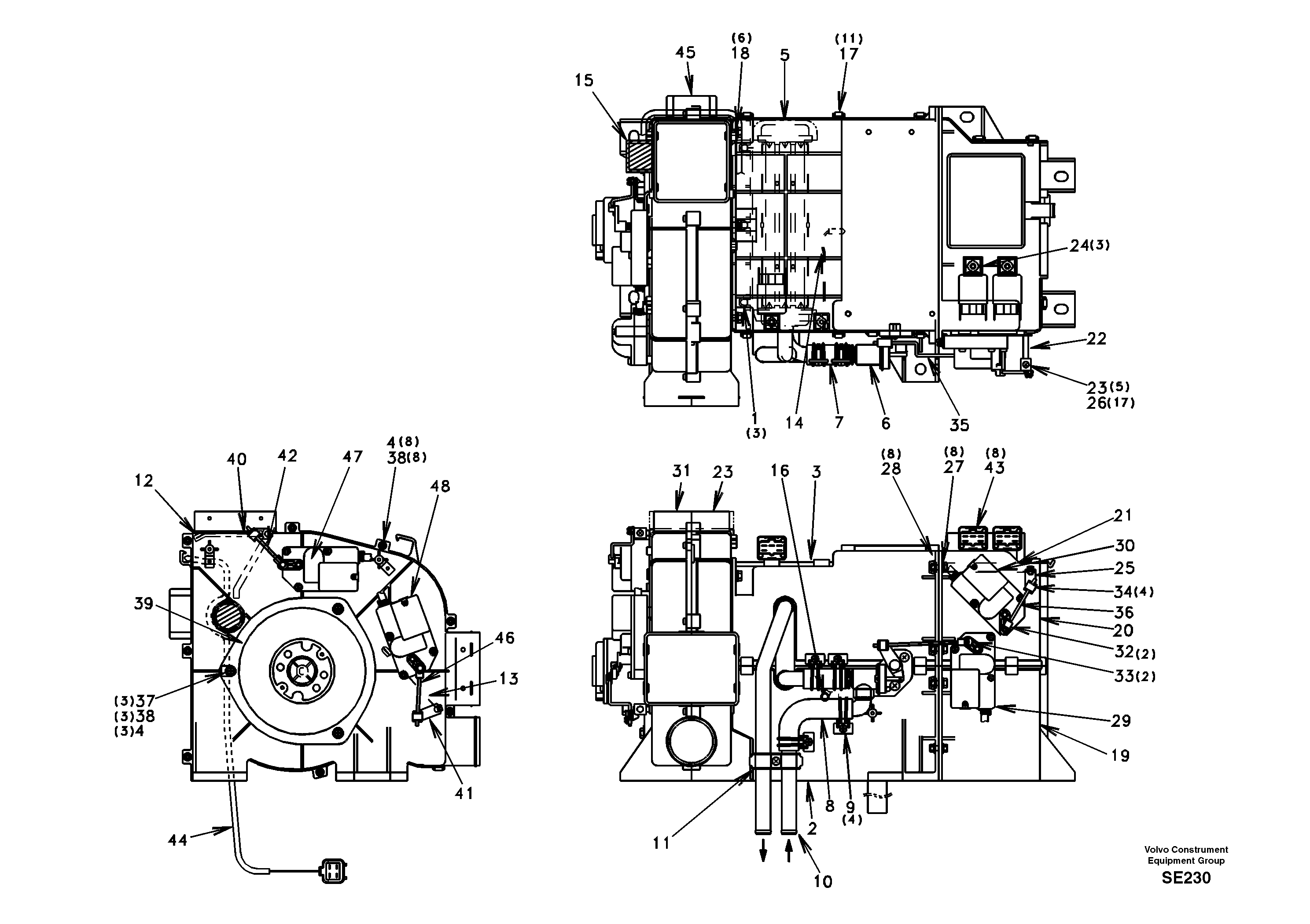 Схема запчастей Volvo EC360 - 10254 Heating unit 