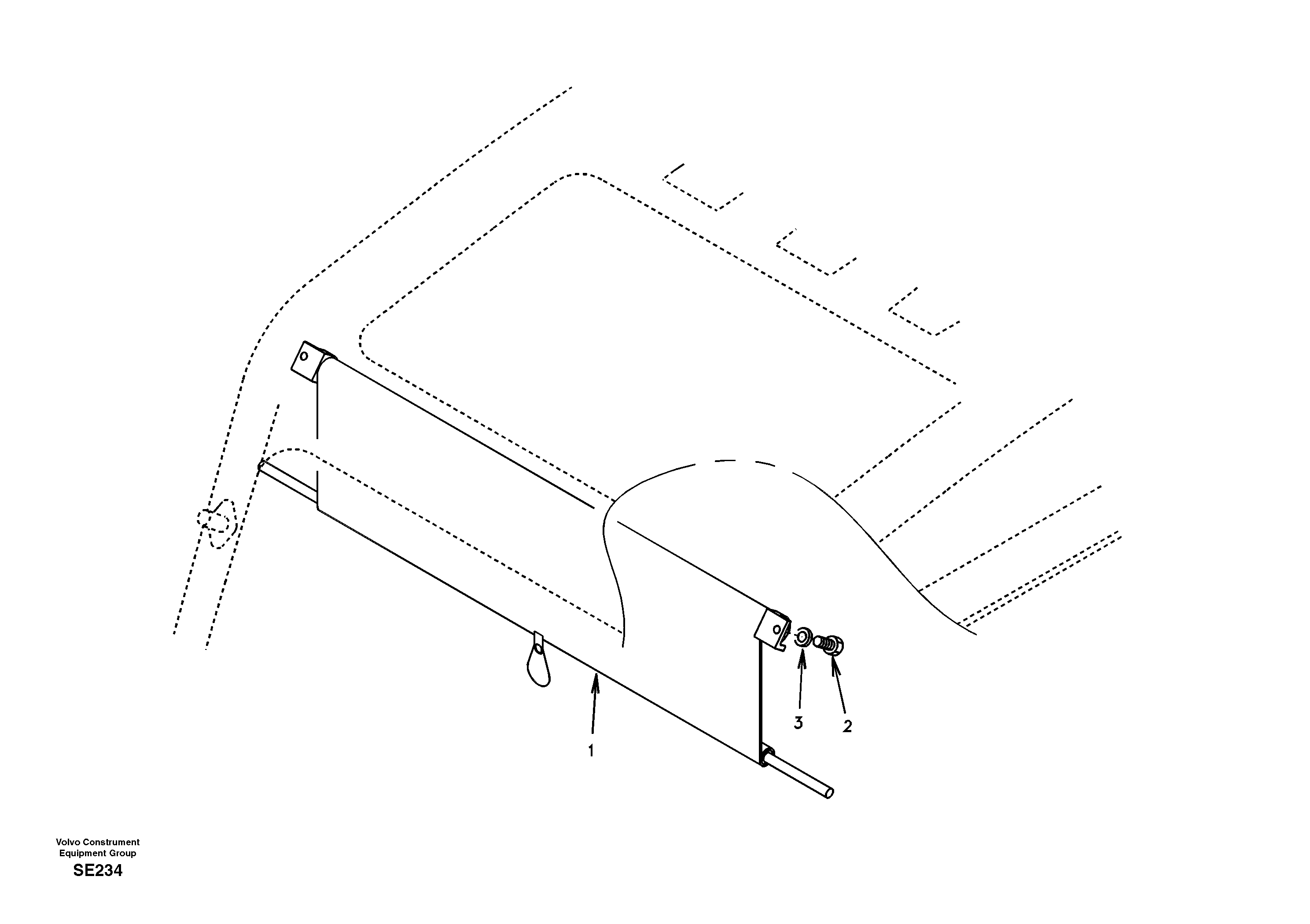 Схема запчастей Volvo EC360 - 31124 Sun visor interior 