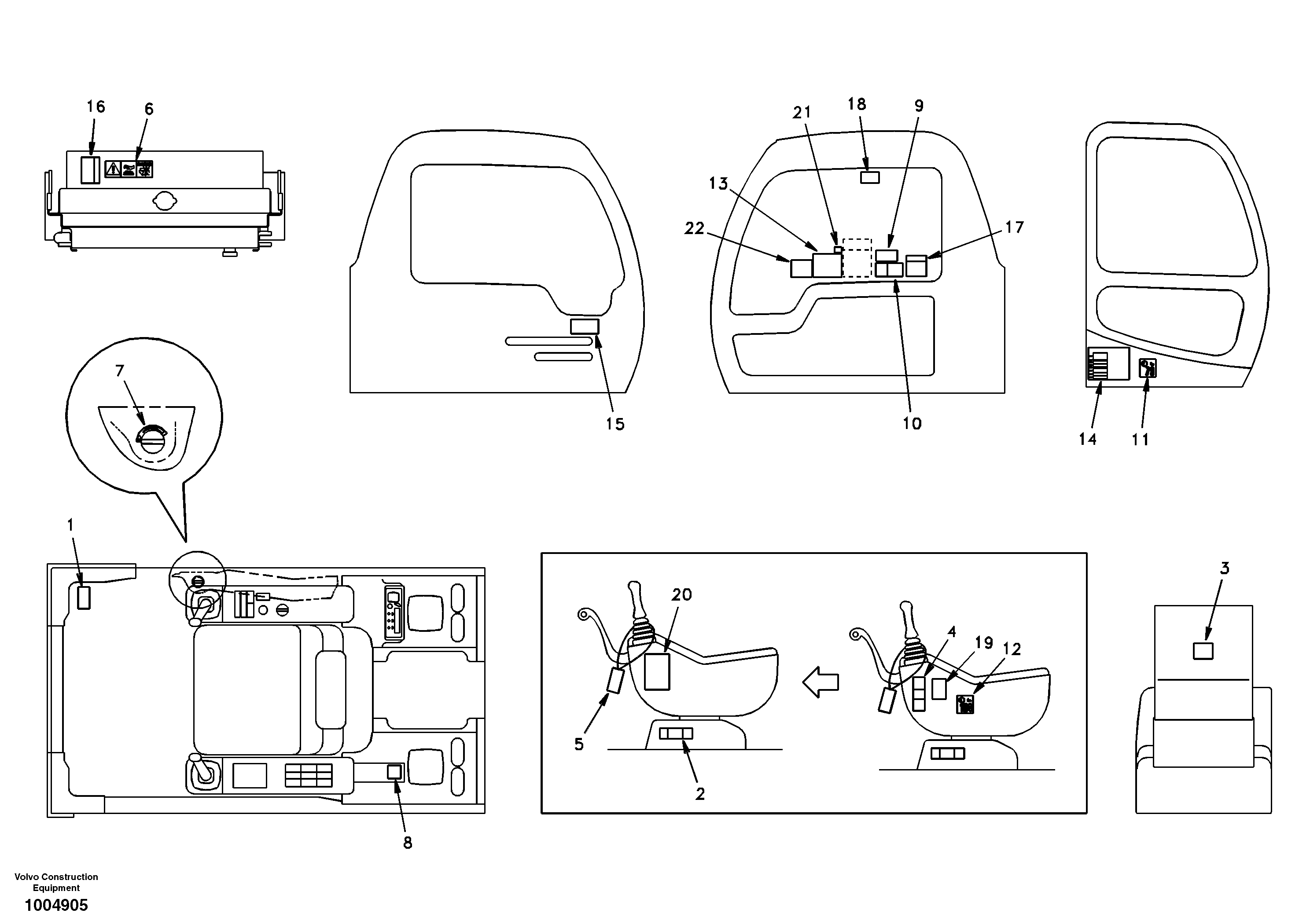 Схема запчастей Volvo EC360 - 35446 Decal, inner location 