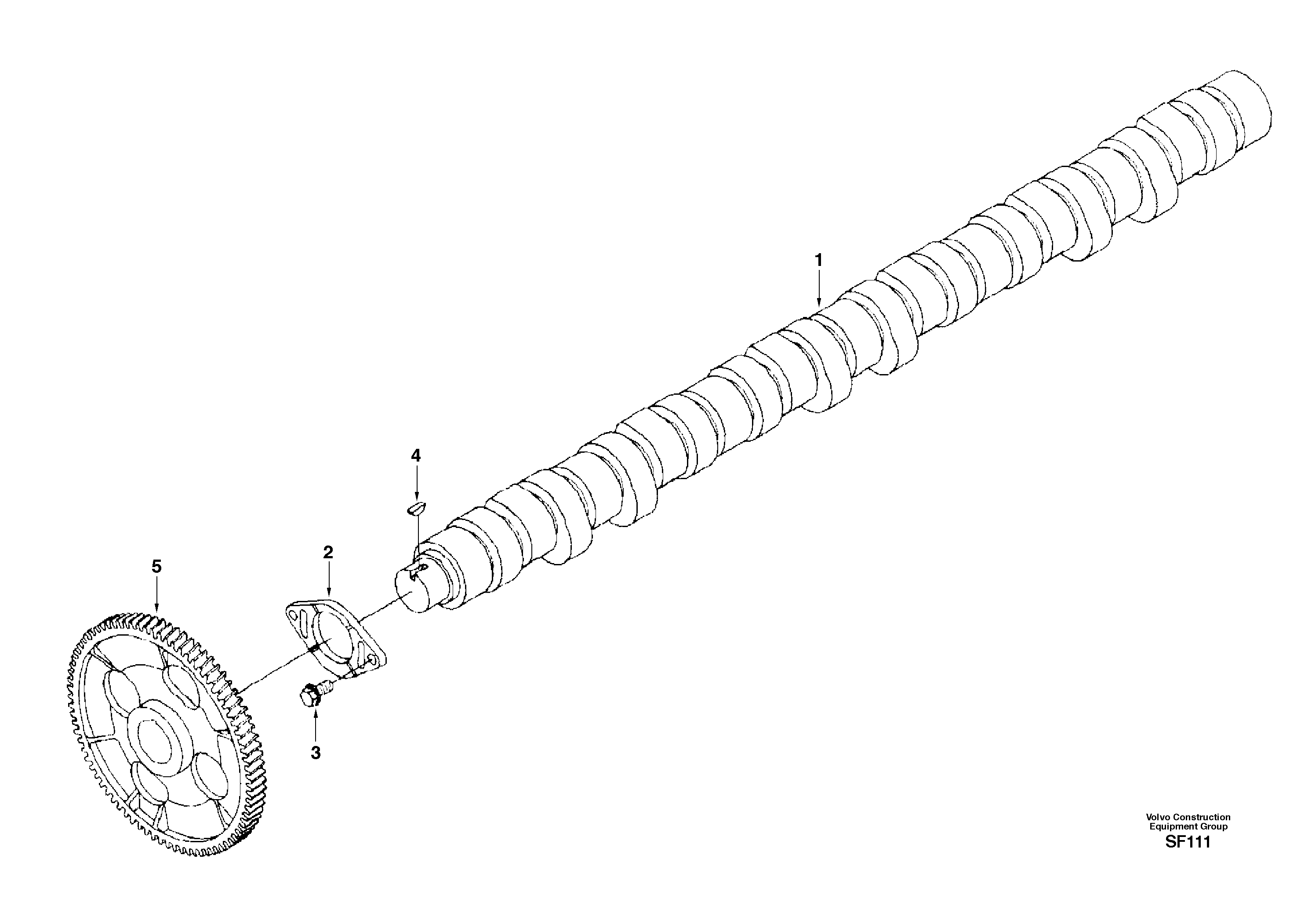 Схема запчастей Volvo EC460 - 28427 Распредвал 