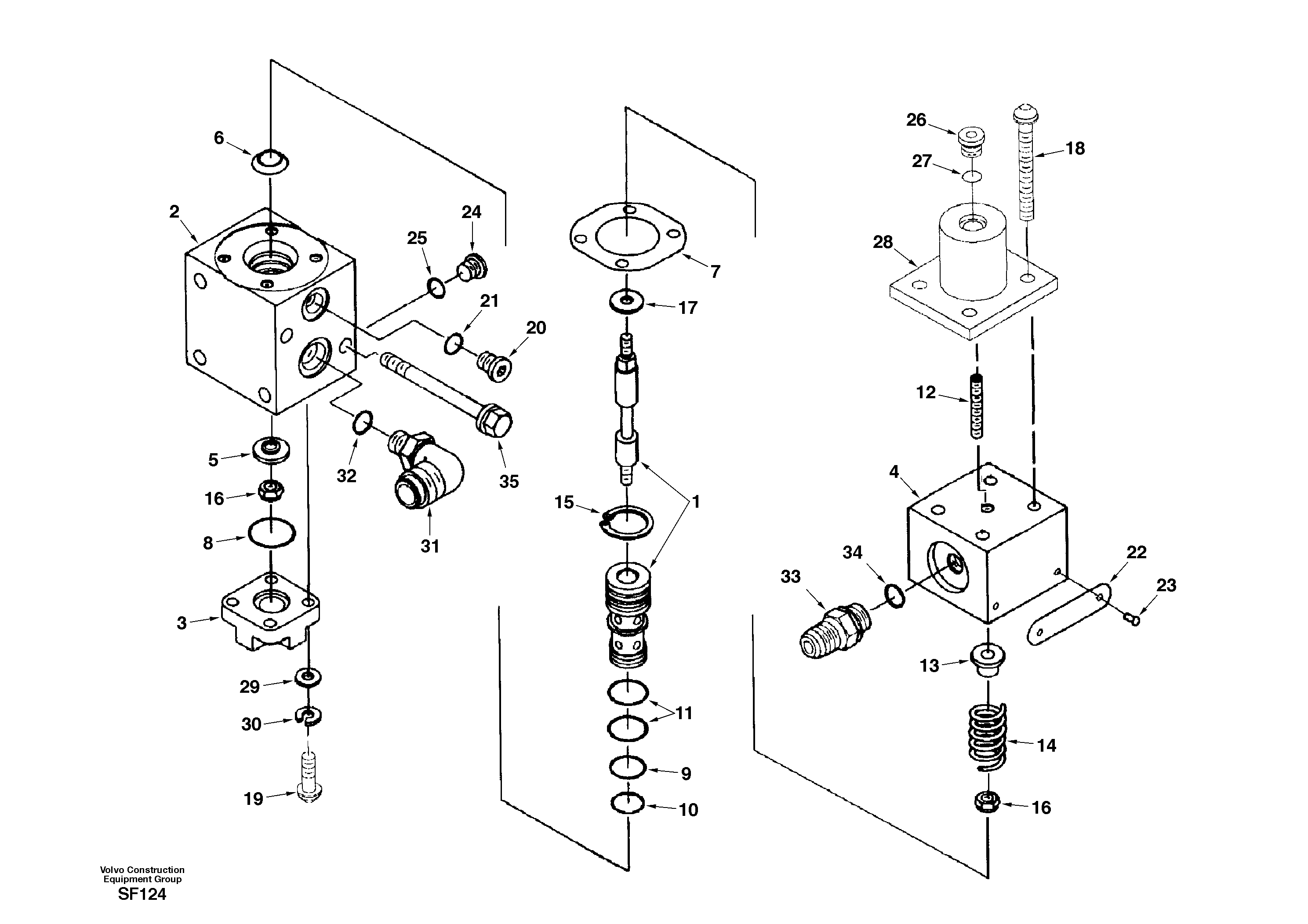 Схема запчастей Volvo EC460 - 30013 Oil control valve 