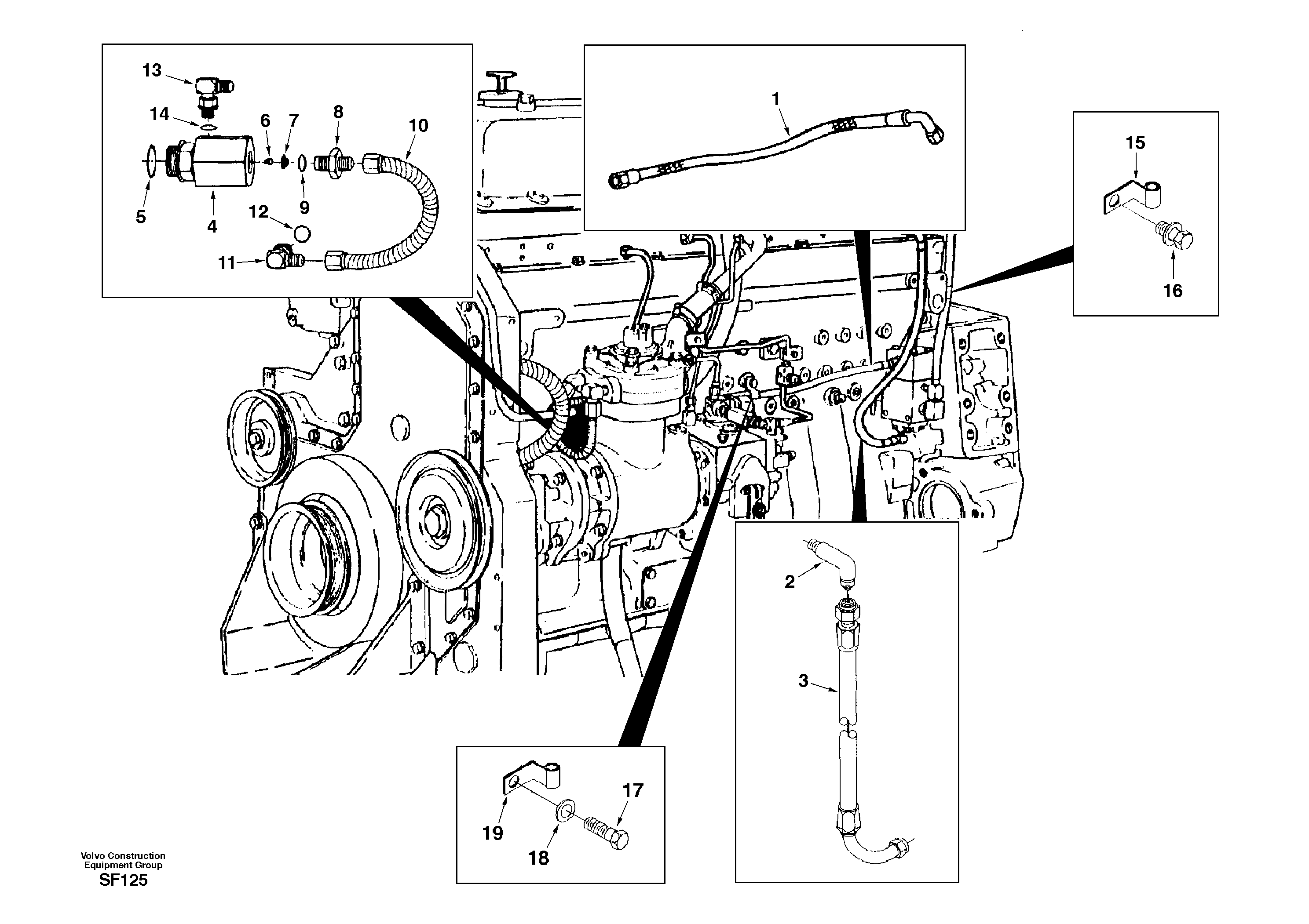 Схема запчастей Volvo EC460 - 30014 Oil control valve, plumbing 