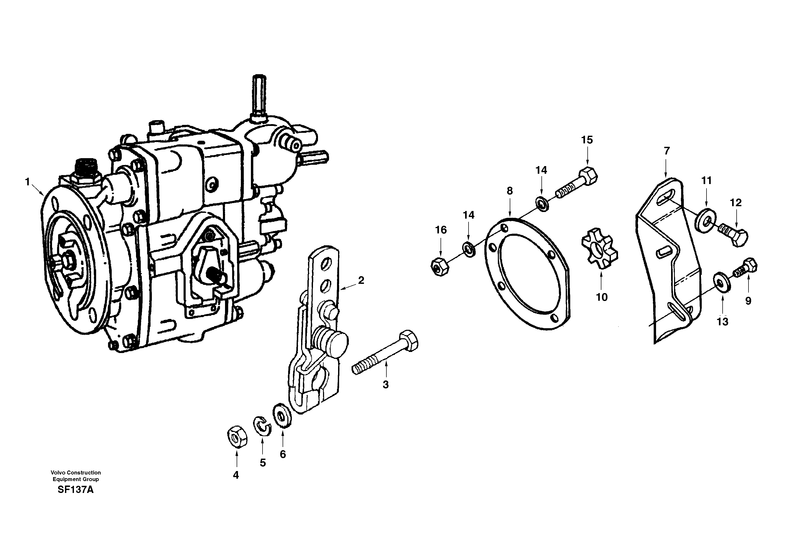 Схема запчастей Volvo EC460 - 97281 Насос 