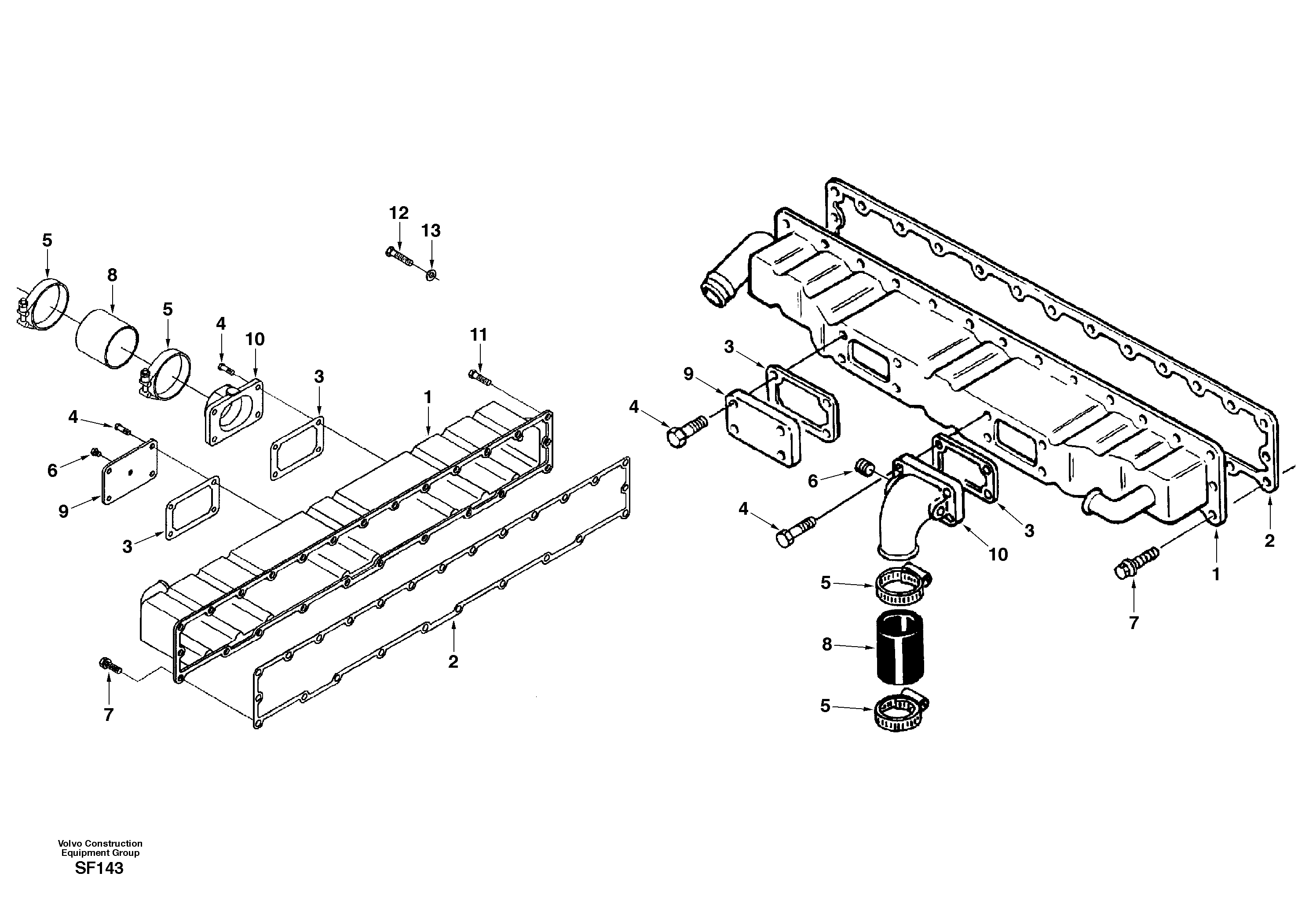 Схема запчастей Volvo EC460 - 30026 Inlet manifold 