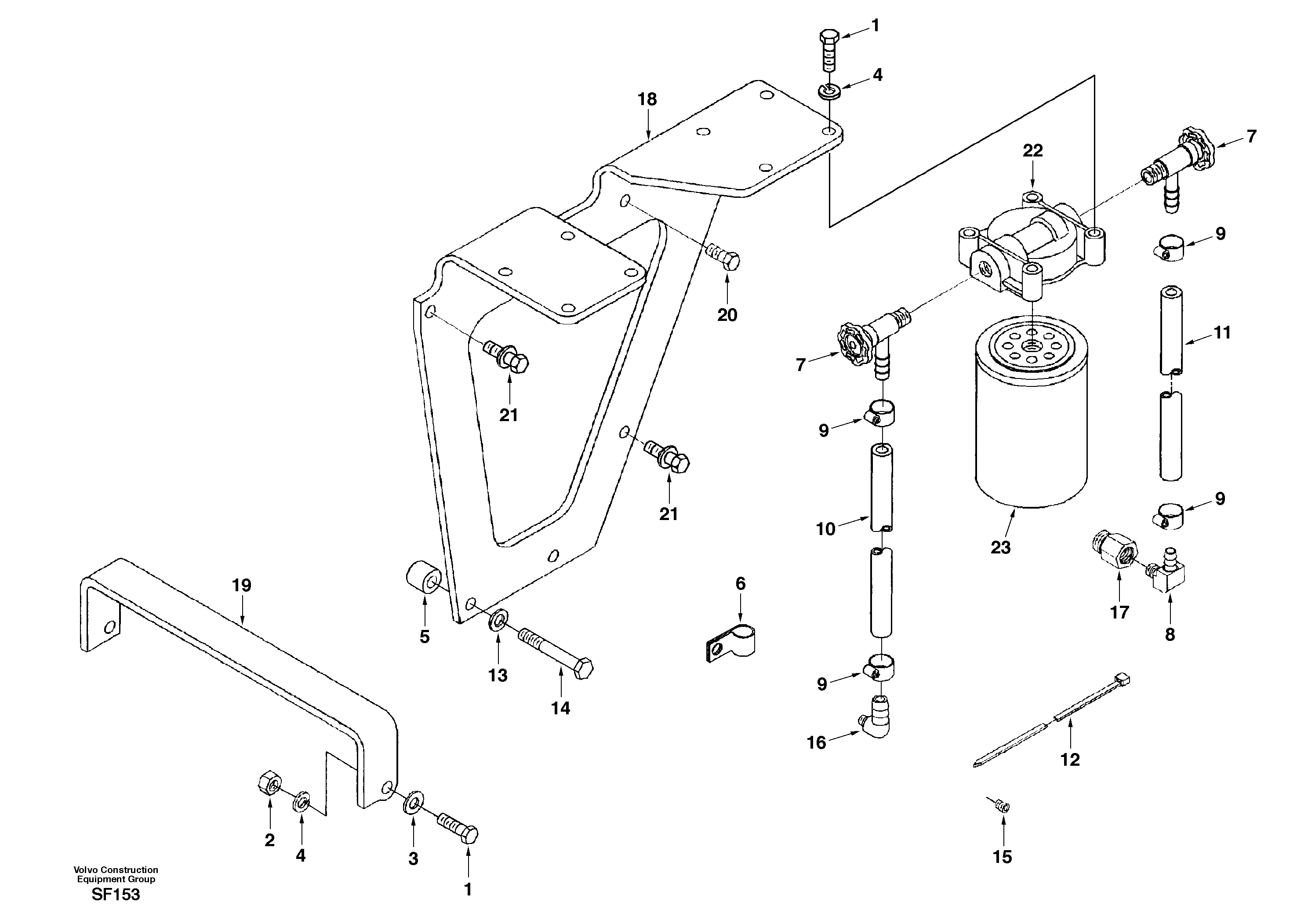 Схема запчастей Volvo EC460 - 33144 Coolant filter 