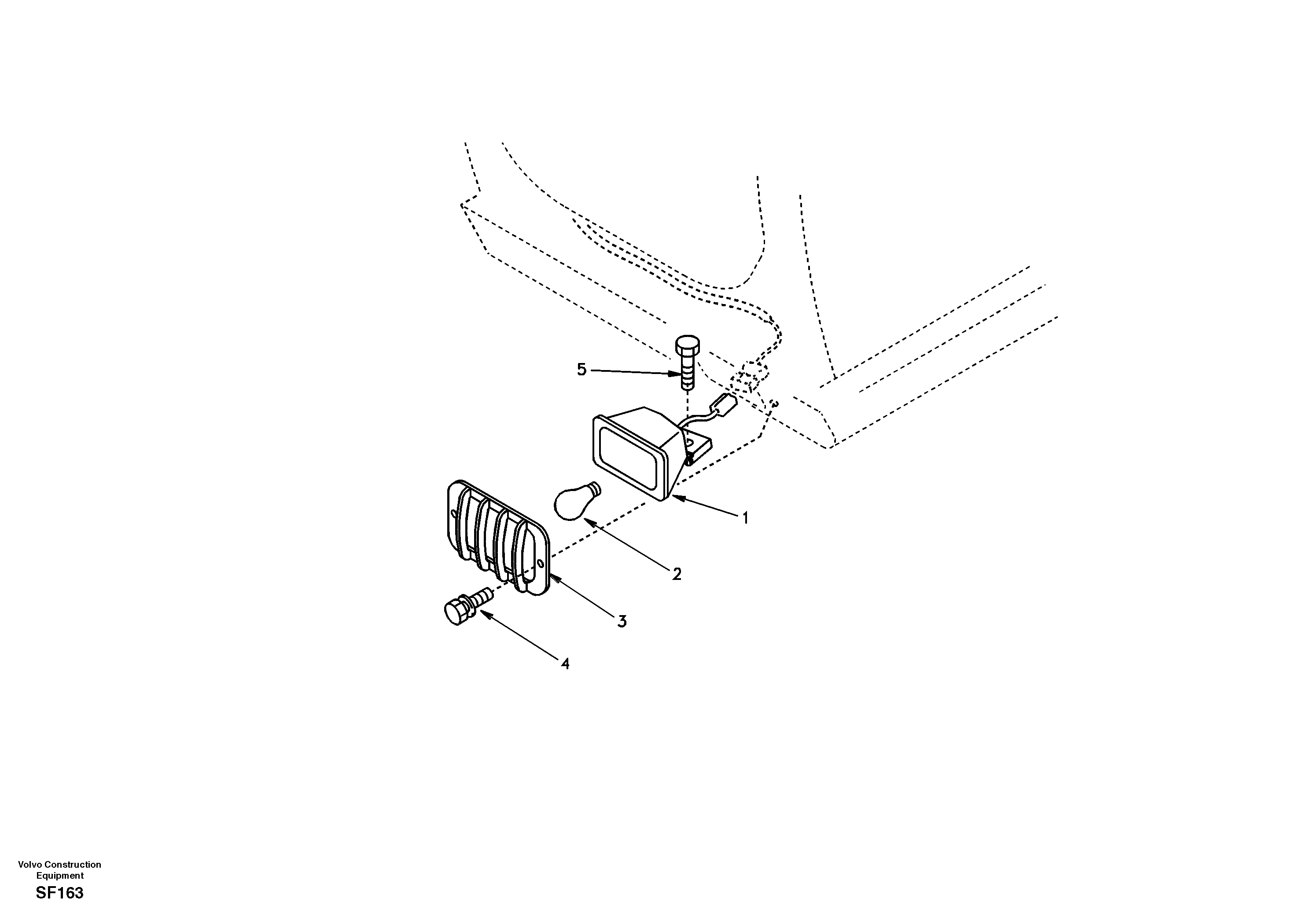 Схема запчастей Volvo EC460 - 26604 Lighting, front 