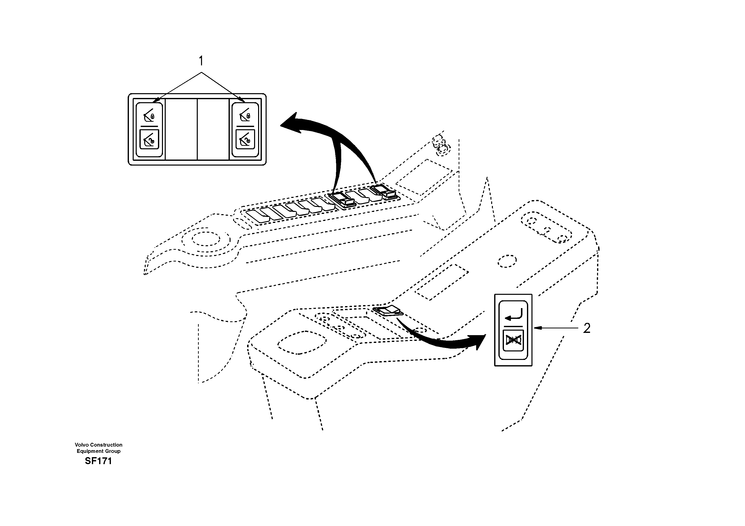 Схема запчастей Volvo EC460 - 18479 Switch, quickfit control 