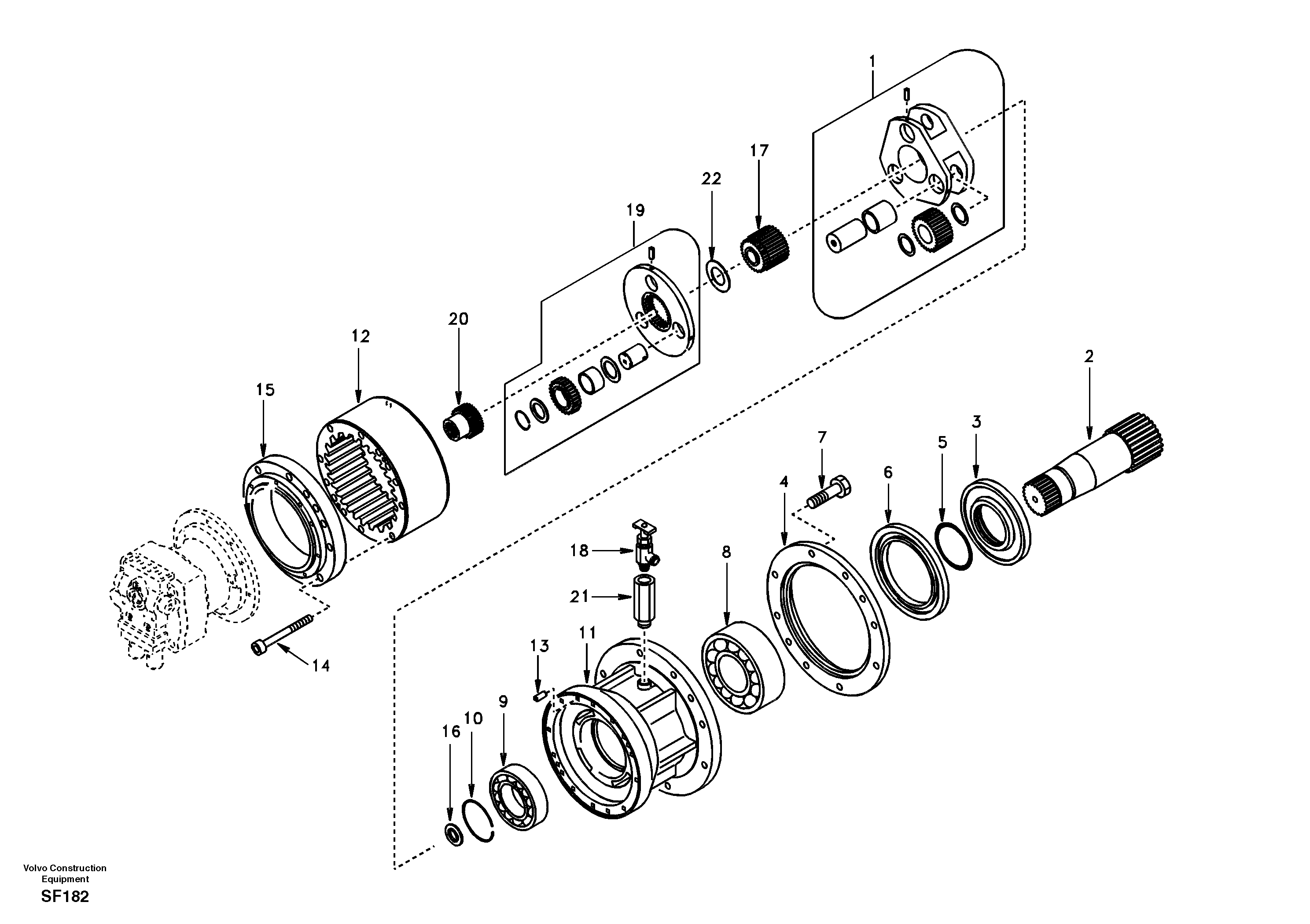 Схема запчастей Volvo EC460 - 78471 Swing gearbox 