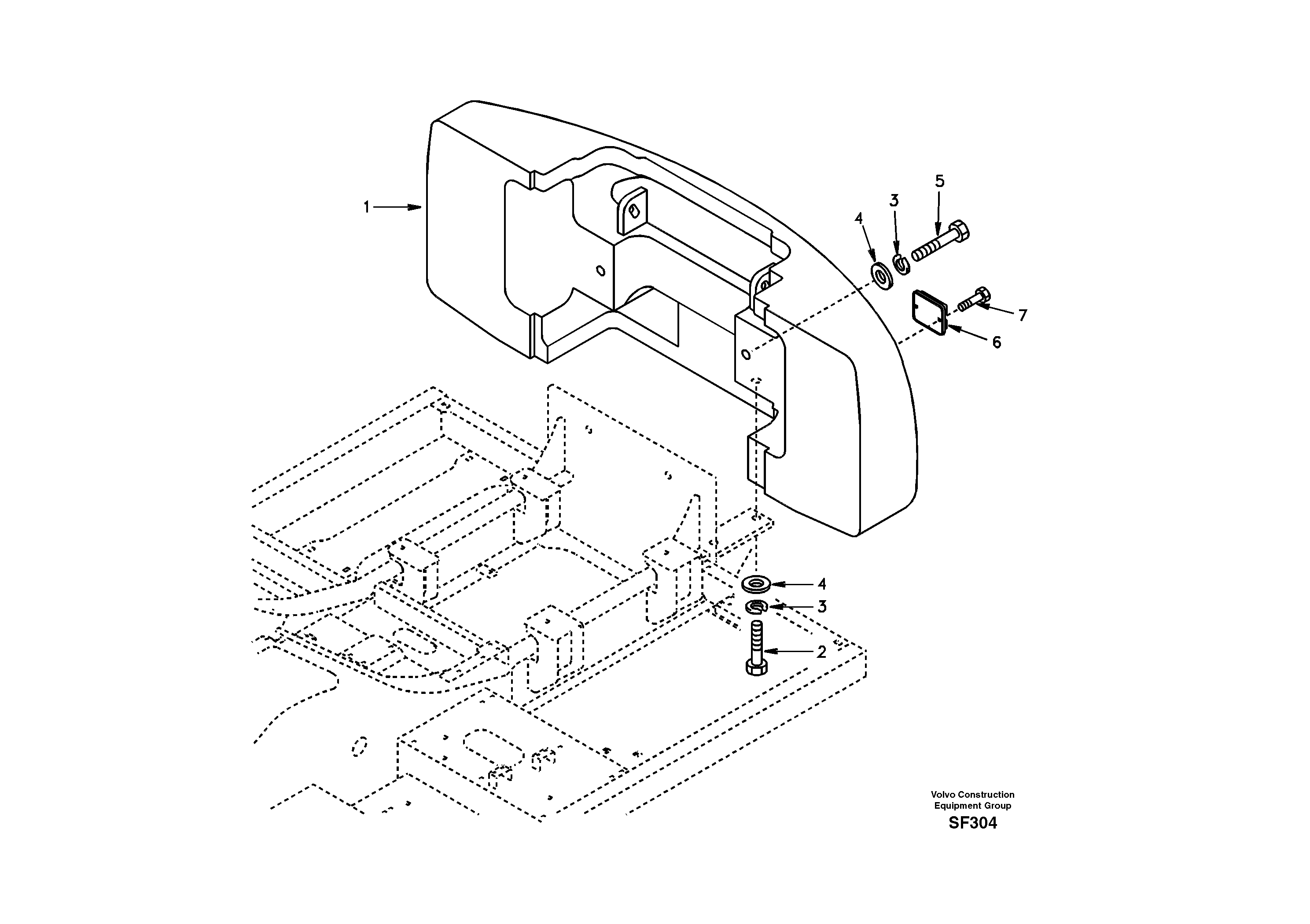 Схема запчастей Volvo EC460 - 62665 Counterweights, Removal 