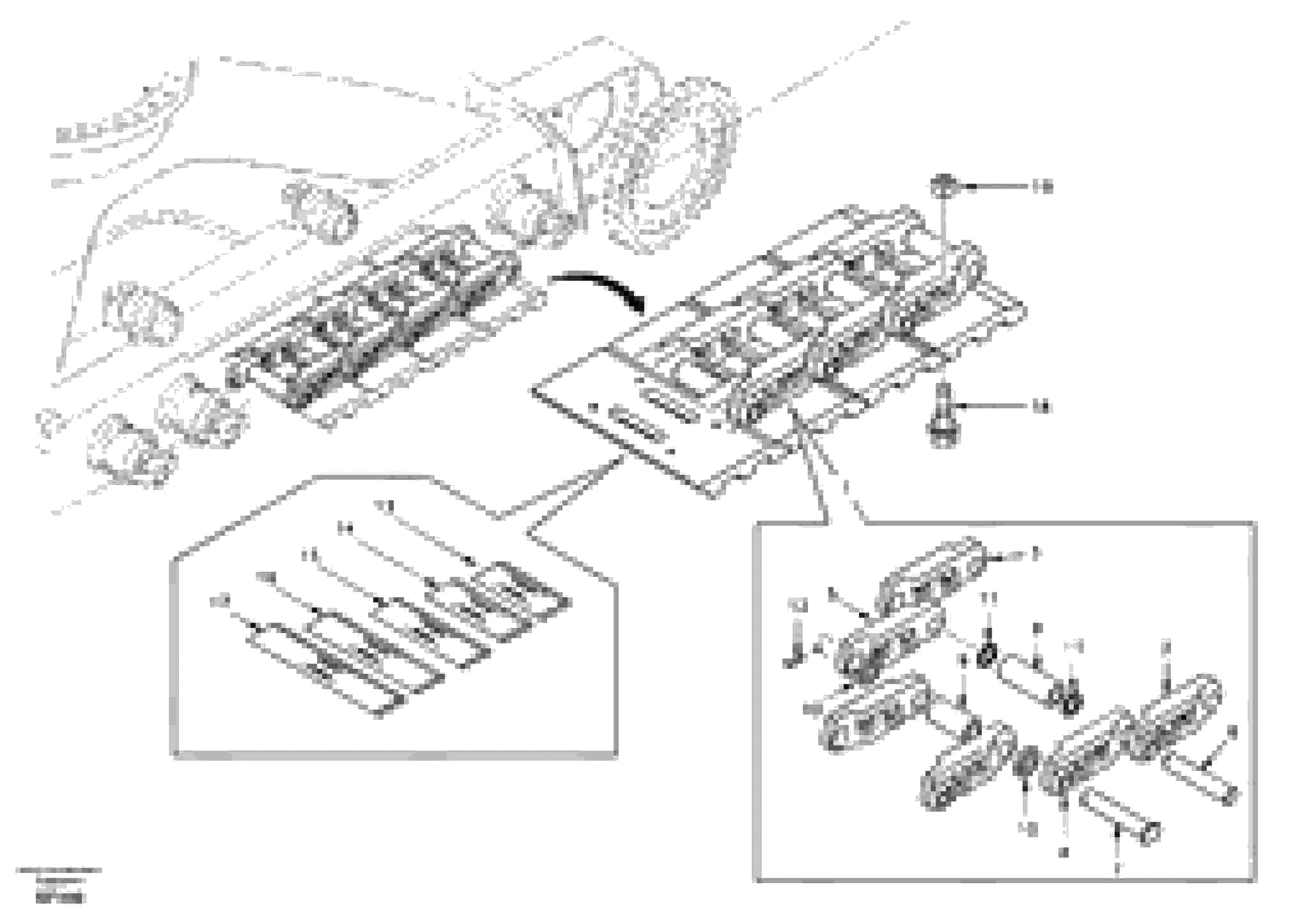 Схема запчастей Volvo EC460 - 44087 Undercarriage, track with shoes 