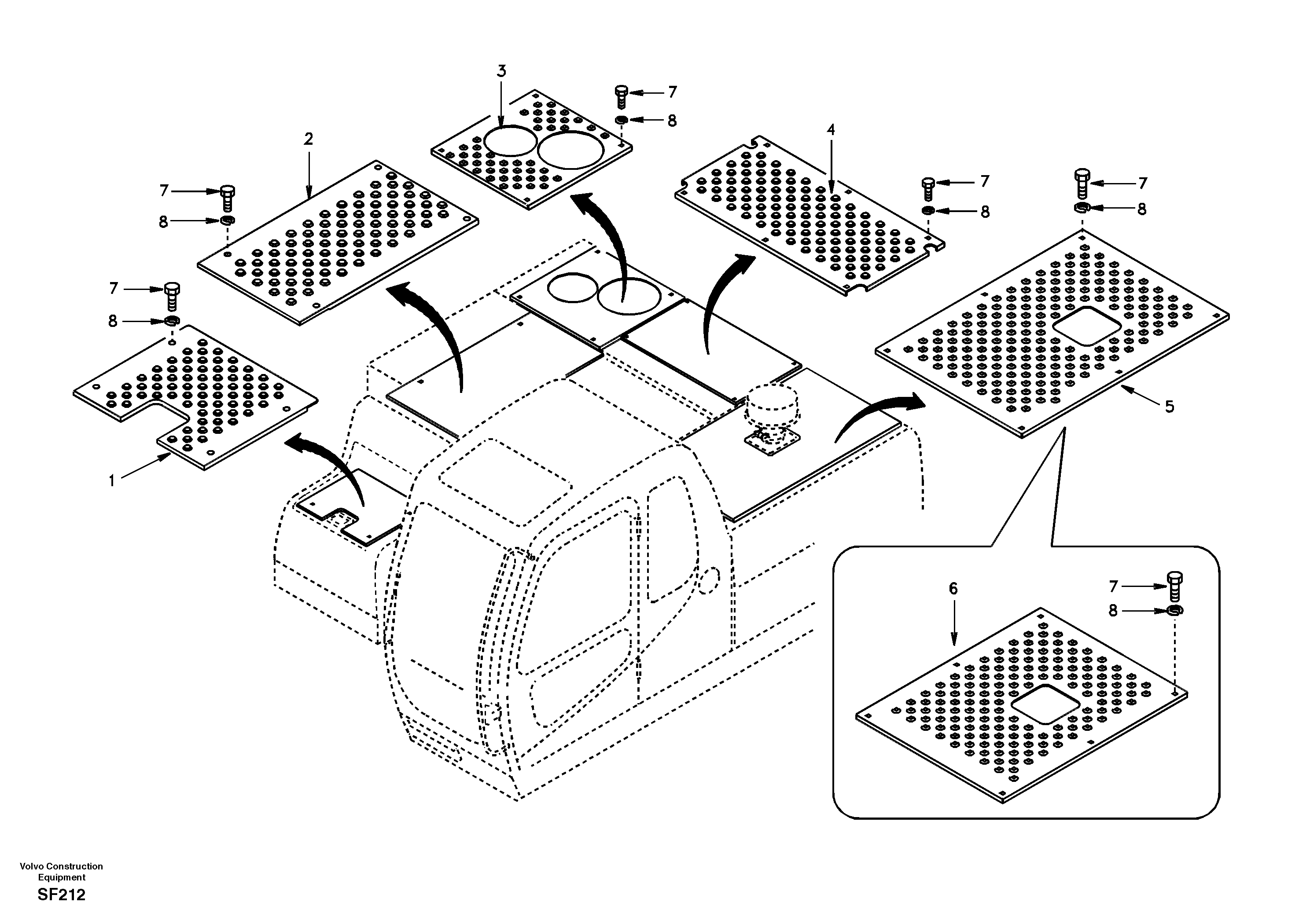 Схема запчастей Volvo EC460 - 28510 Anti slip 