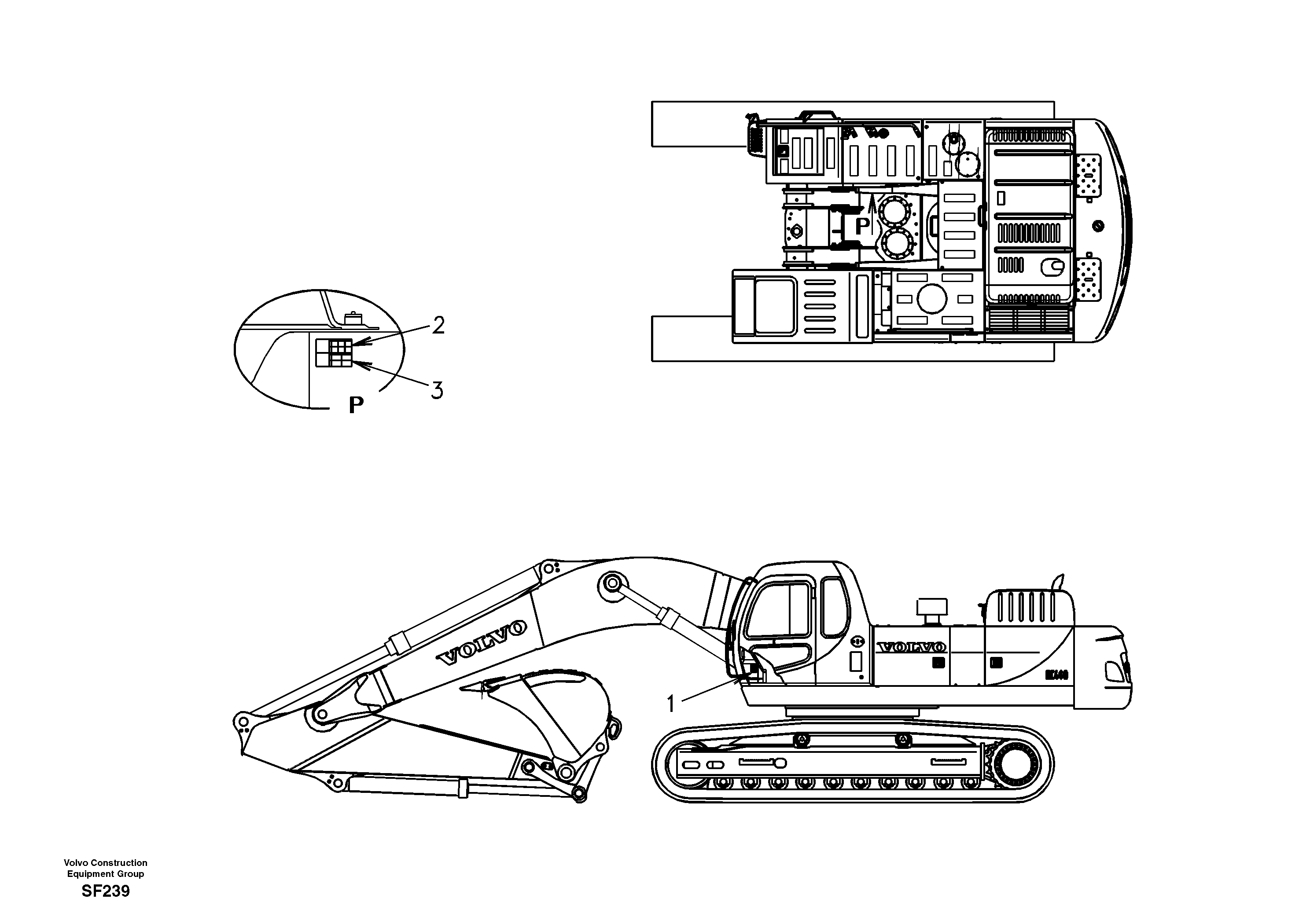 Схема запчастей Volvo EC460 - 35506 Decal, inner location 