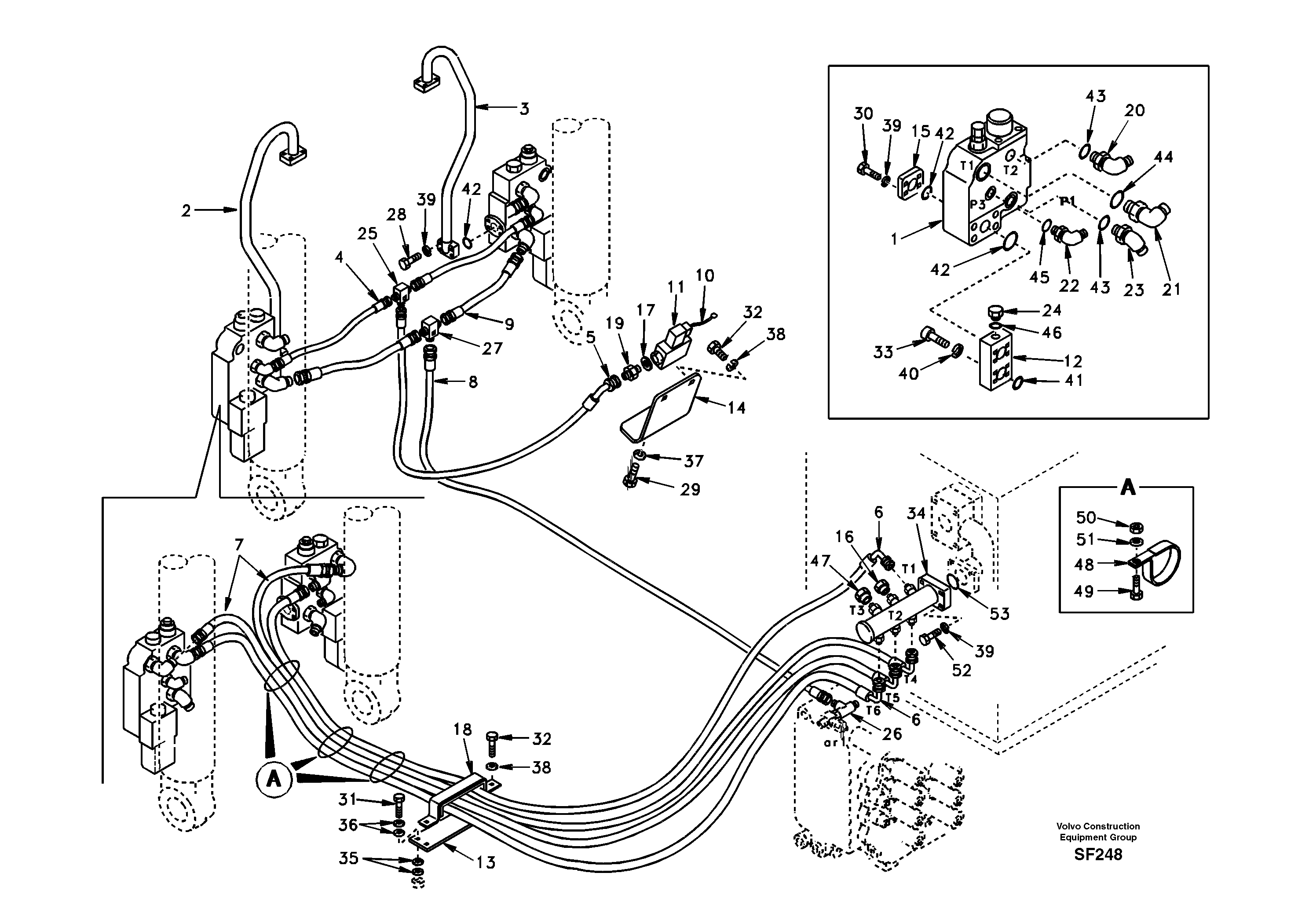 Схема запчастей Volvo EC460 - 6519 Working hydraulic, boom rupture 