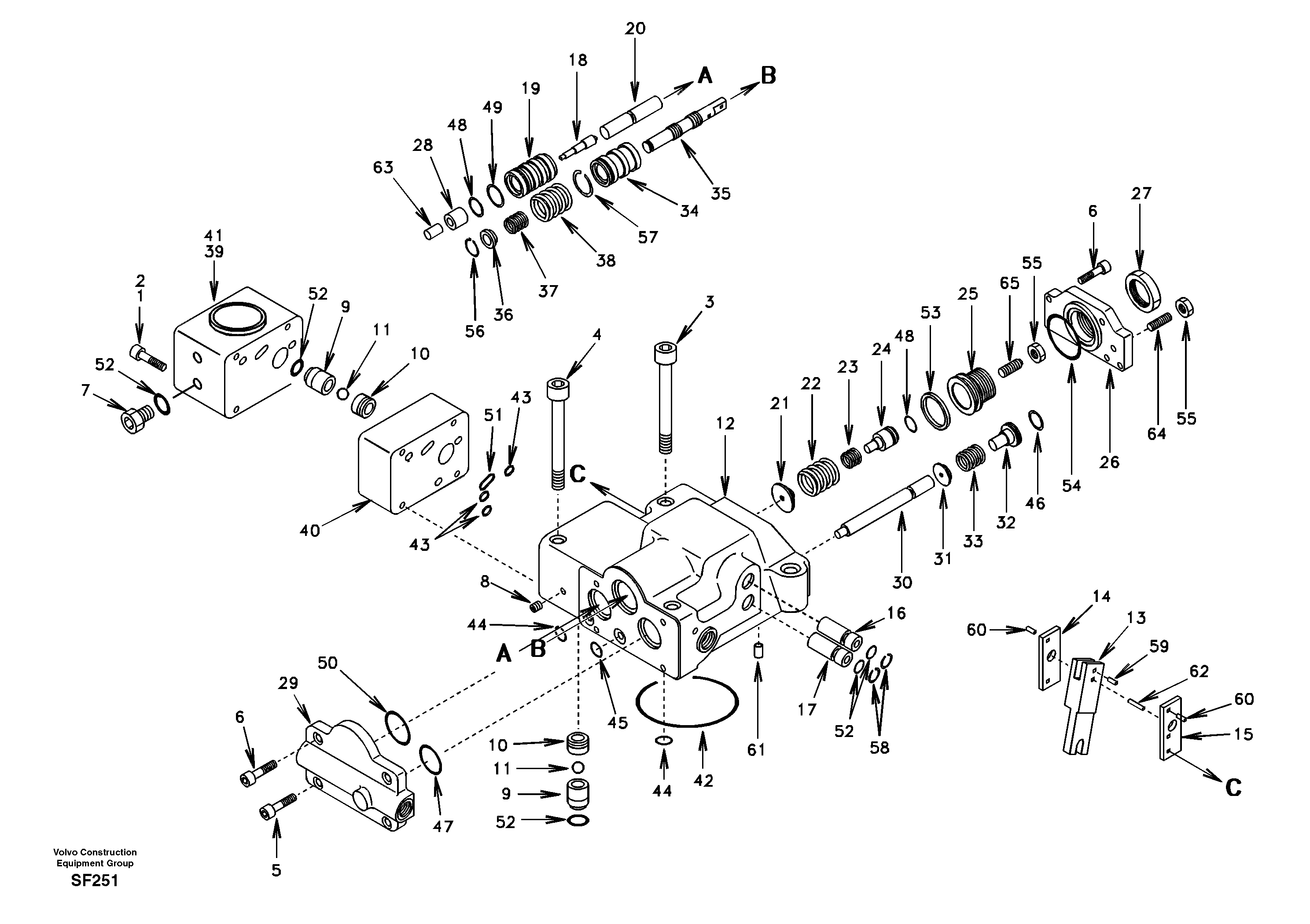 Схема запчастей Volvo EC460 - 48418 Regulator, hydraulic pump 