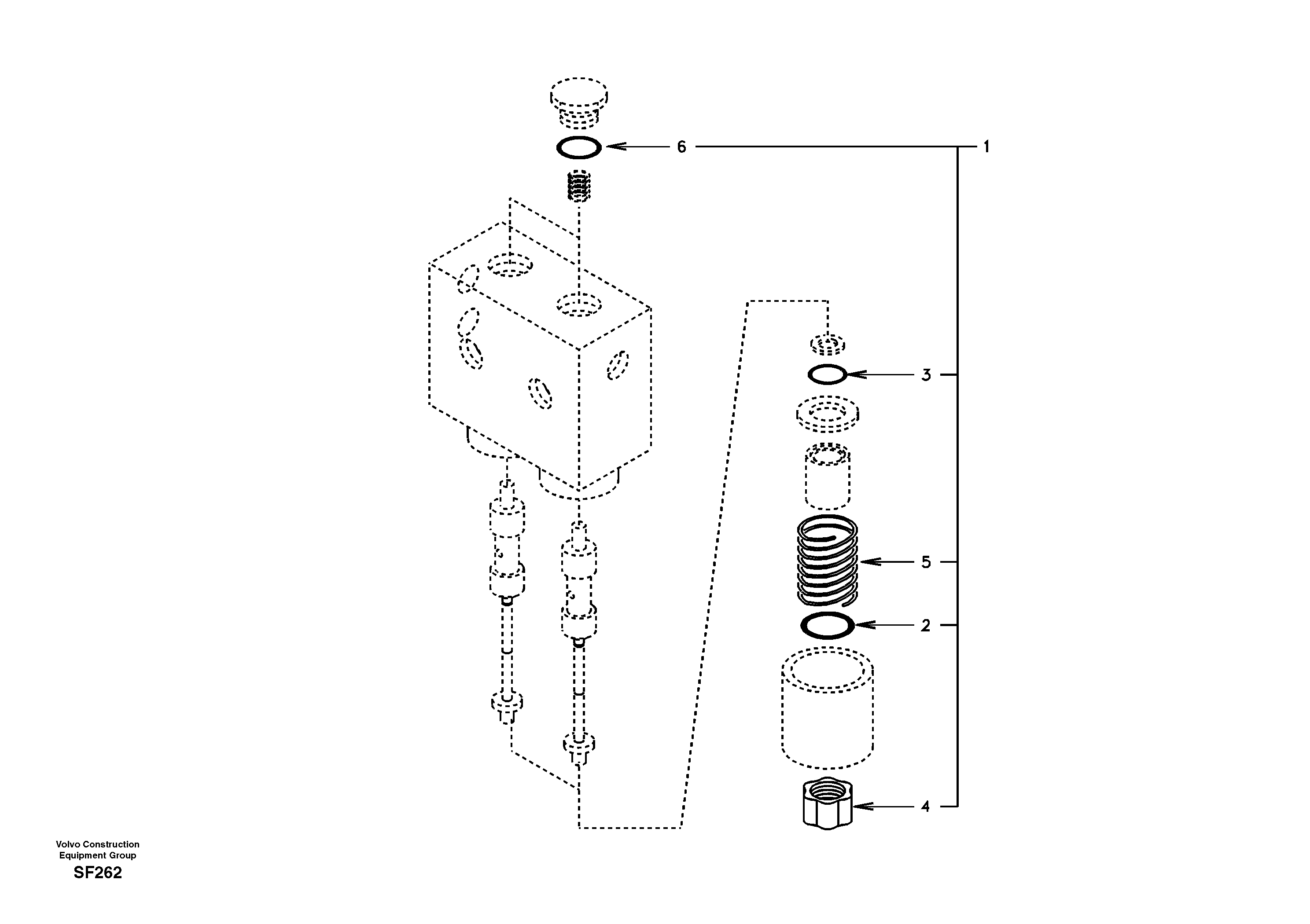 Схема запчастей Volvo EC460 - 28136 Servo system, solenoid valve 