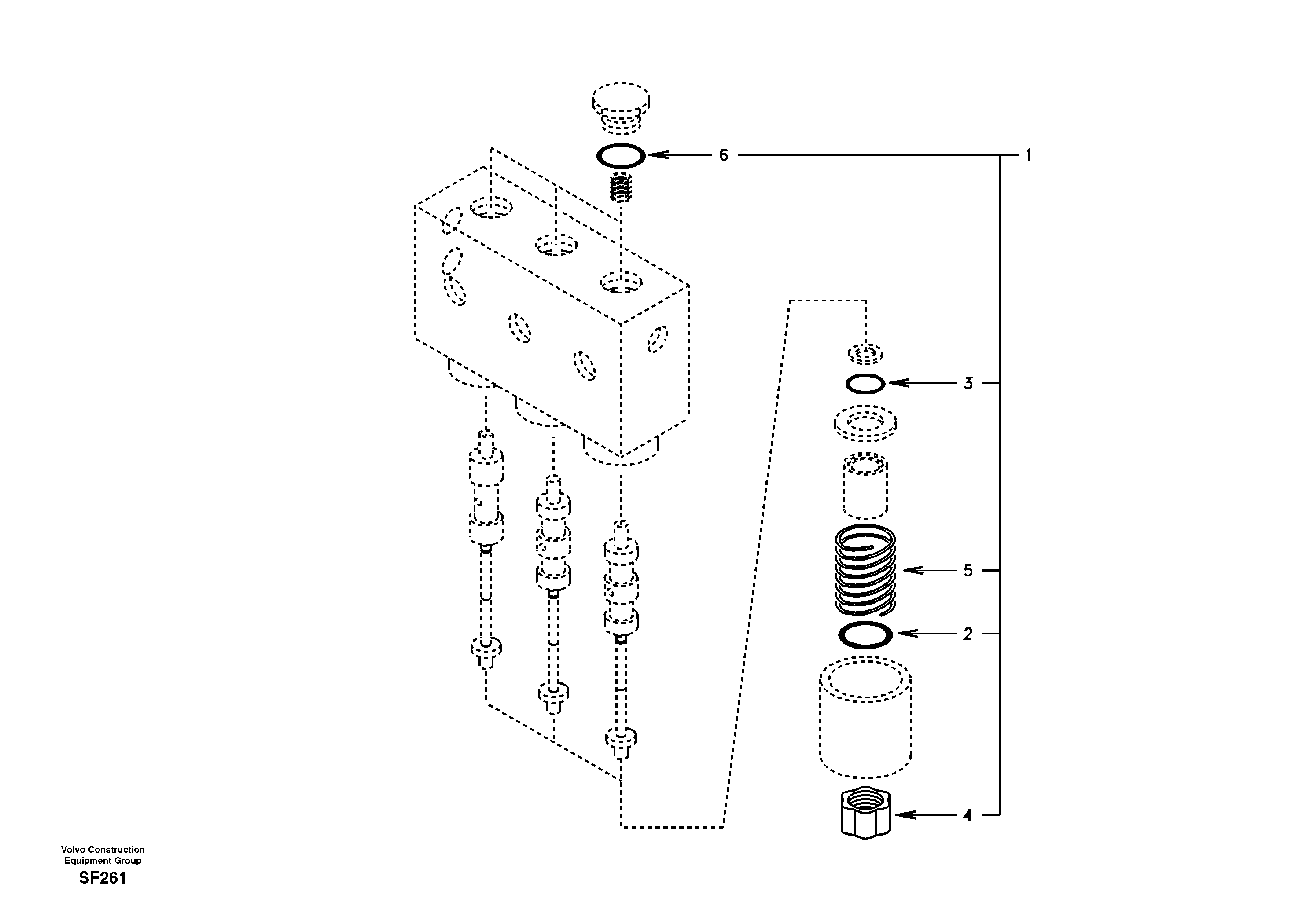 Схема запчастей Volvo EC460 - 53252 Servo system, solenoid valve 