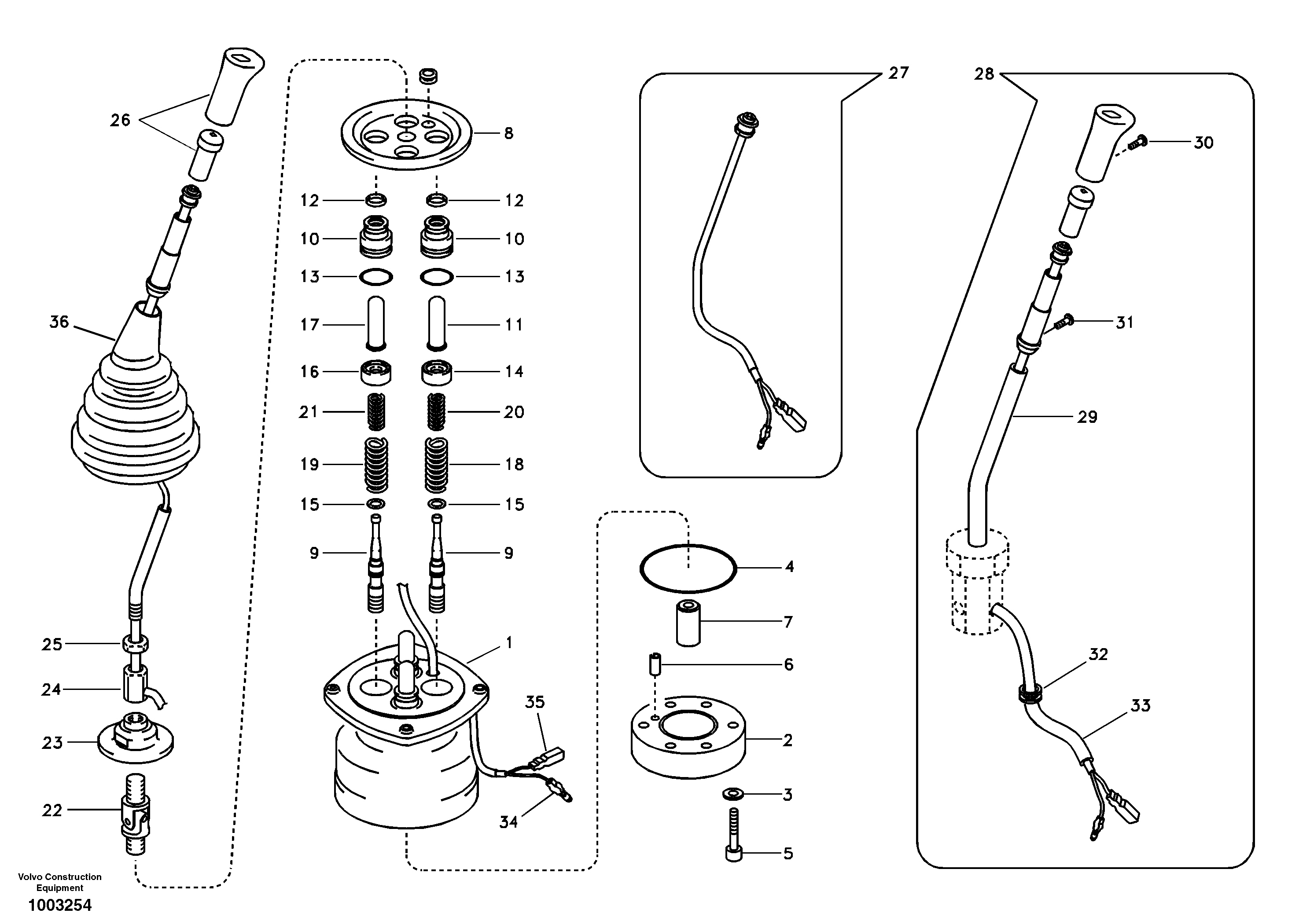 Схема запчастей Volvo EC460 - 92802 Servo system, remote control valve 