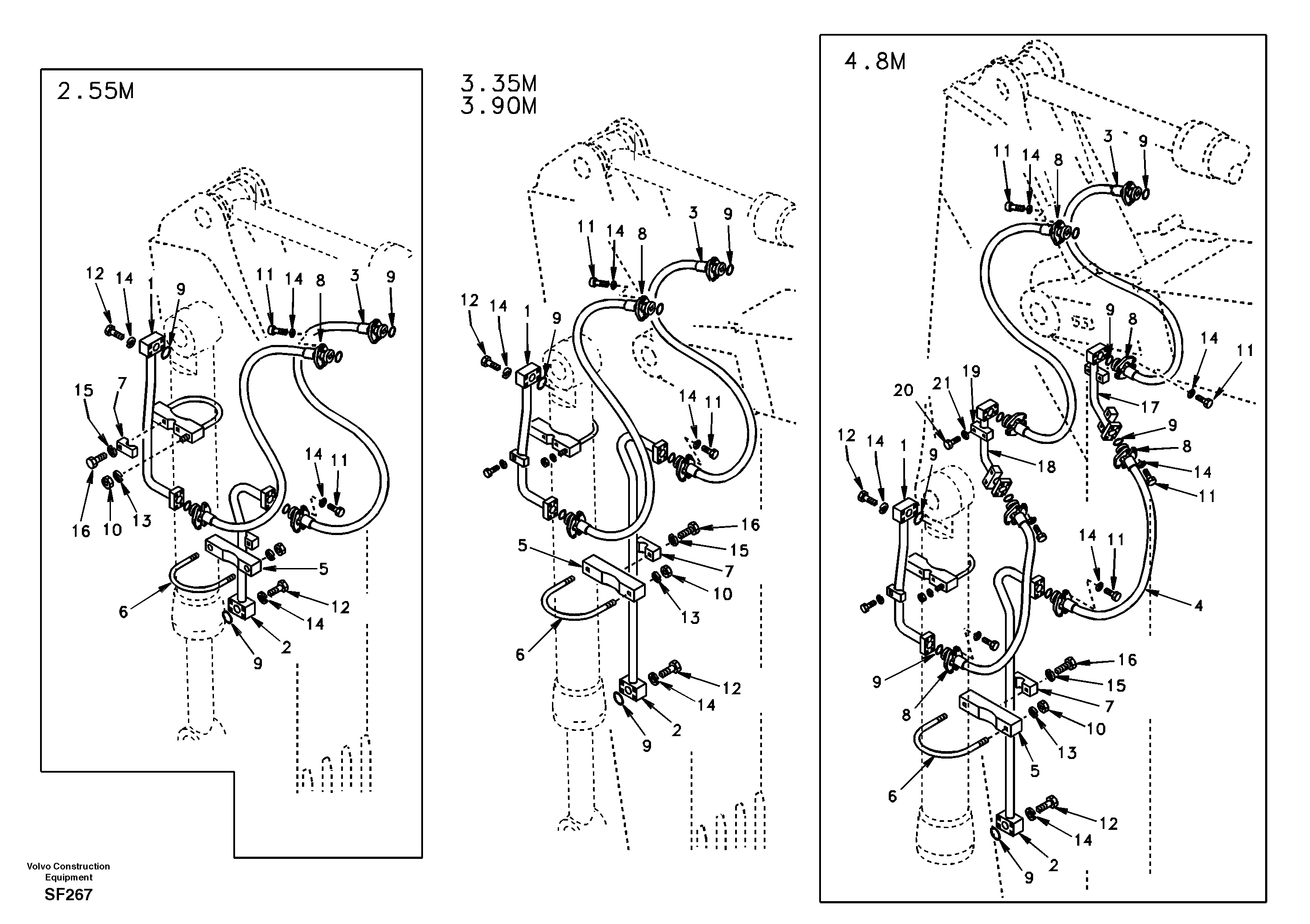 Схема запчастей Volvo EC460 - 75235 Working hydraulic, dipper arm 