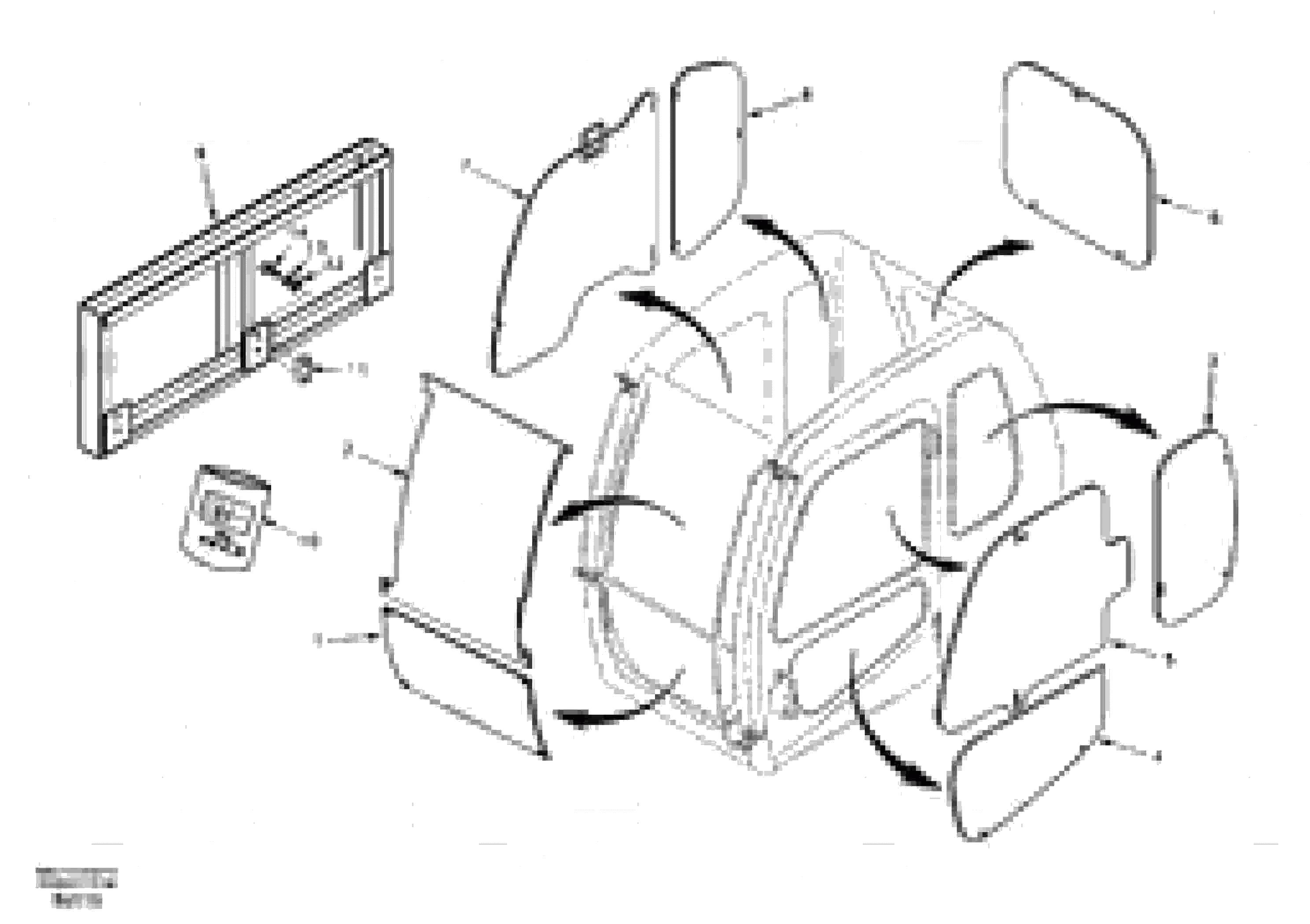 Схема запчастей Volvo EW170 & EW180 SER NO 3031- - 36231 Antitheft system 