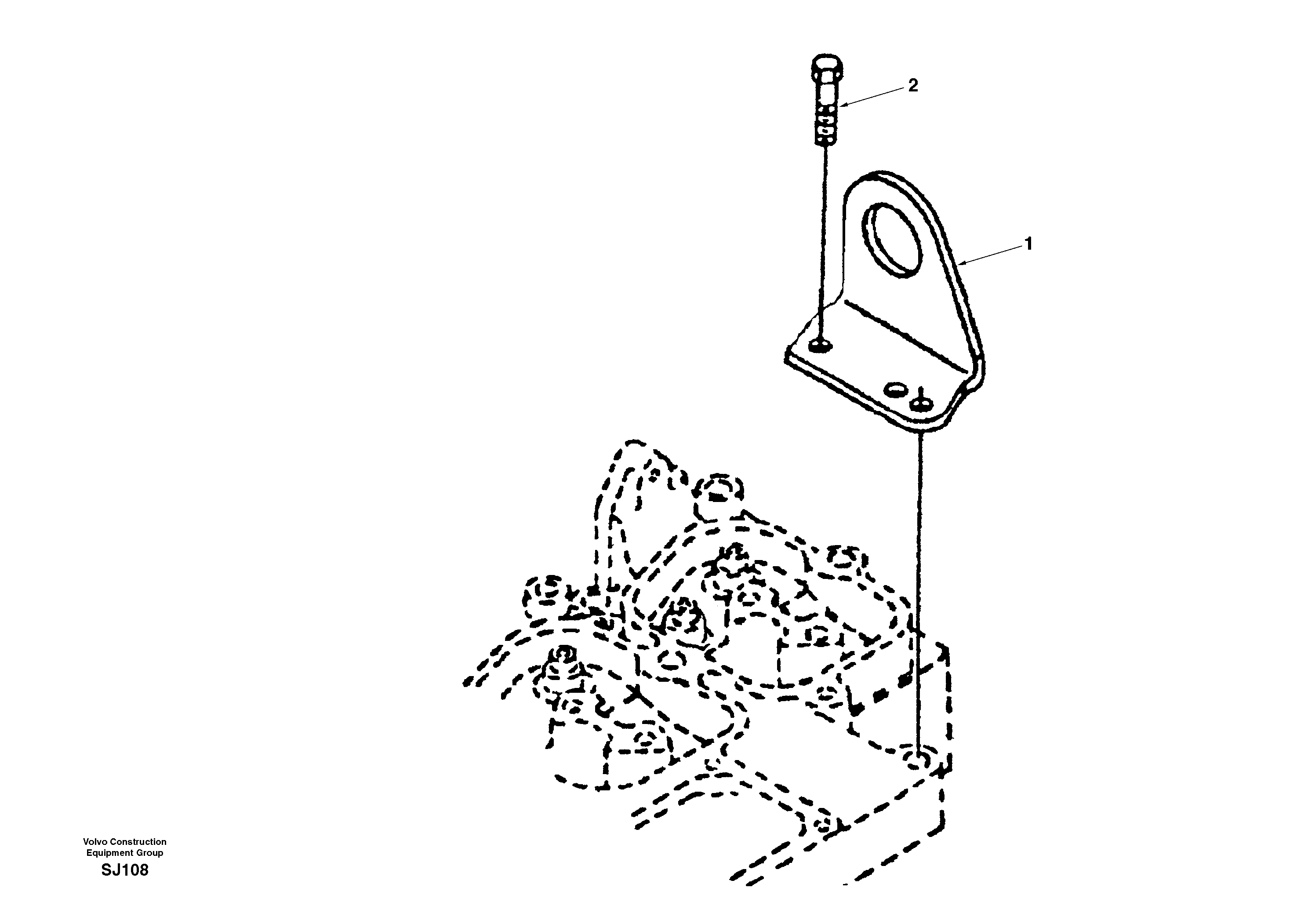 Схема запчастей Volvo EW170 & EW180 SER NO 3031- - 26050 Lifting eye 