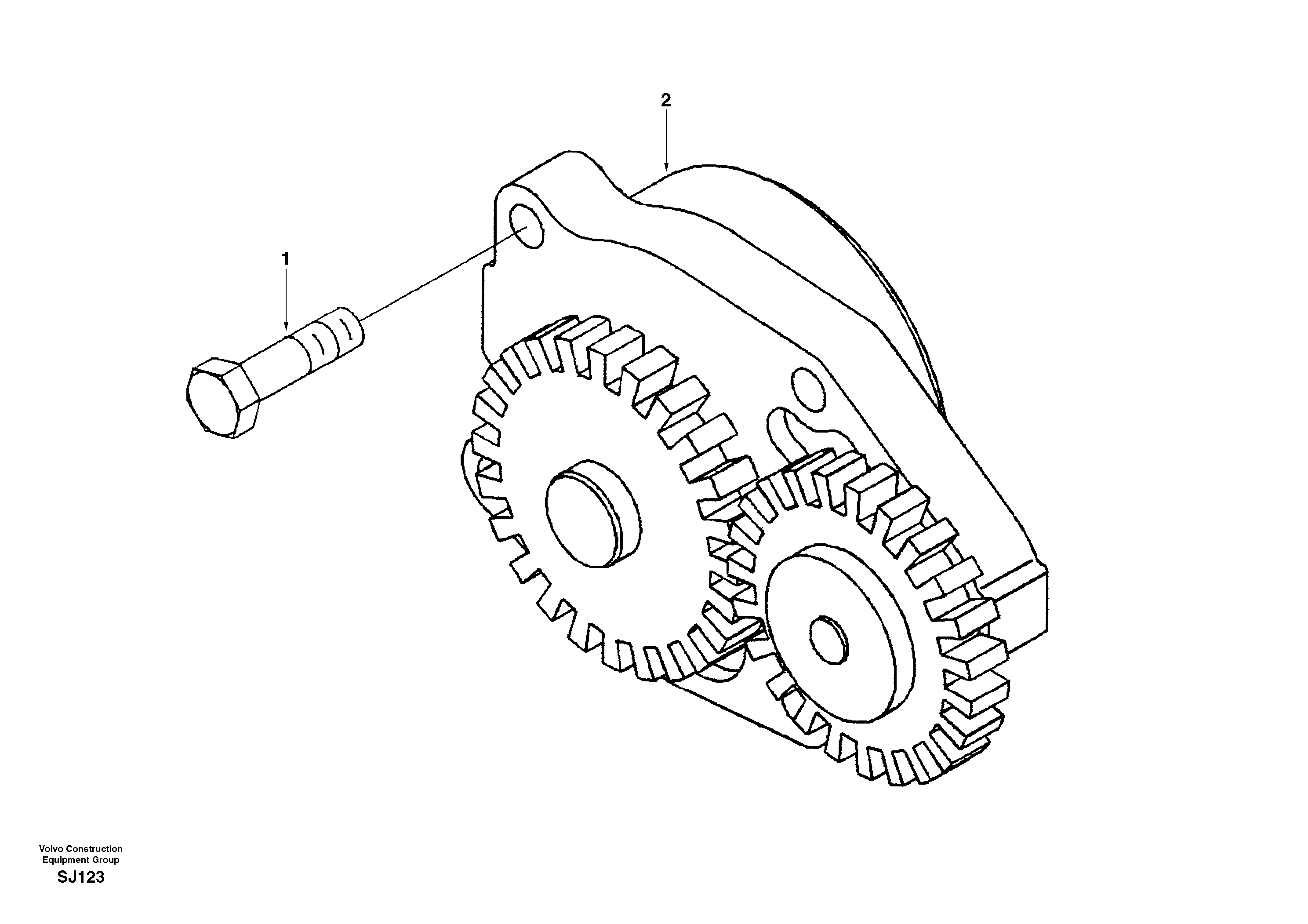 Схема запчастей Volvo EW170 & EW180 SER NO 3031- - 33212 Насос масляный 