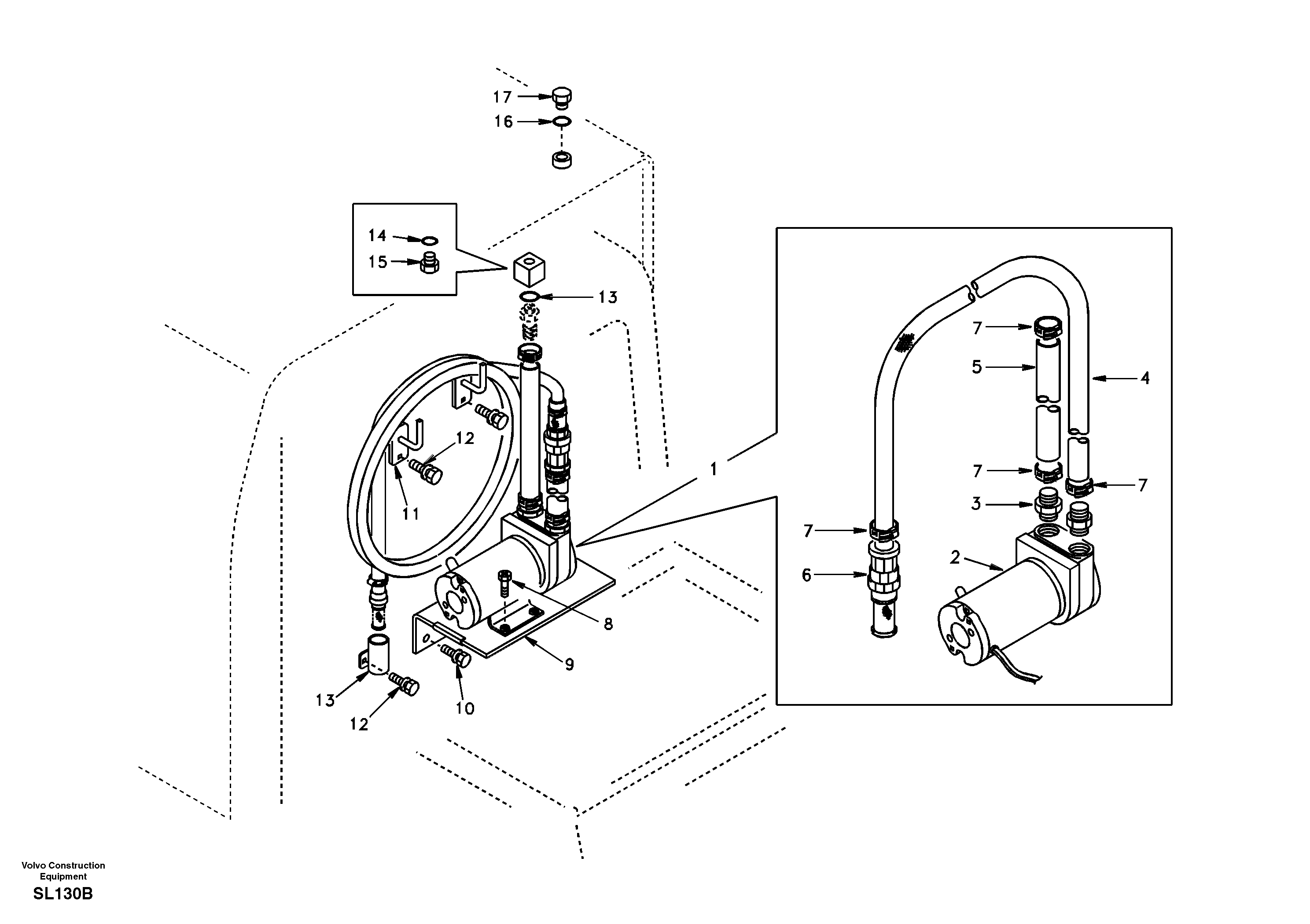 Схема запчастей Volvo EW170 & EW180 SER NO 3031- - 54896 Fuel filling pump 