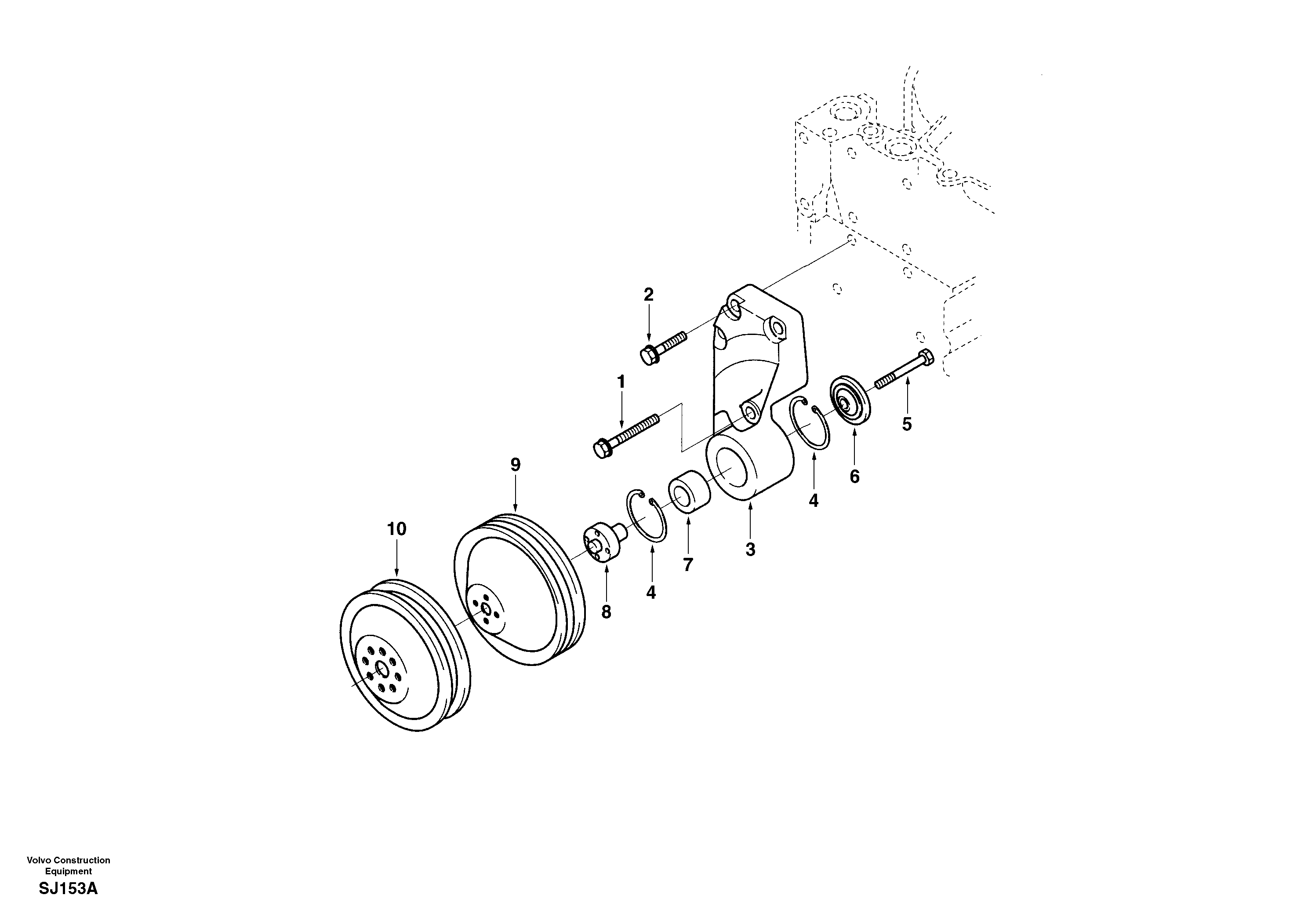 Схема запчастей Volvo EW170 & EW180 SER NO 3031- - 13891 Fan drive 