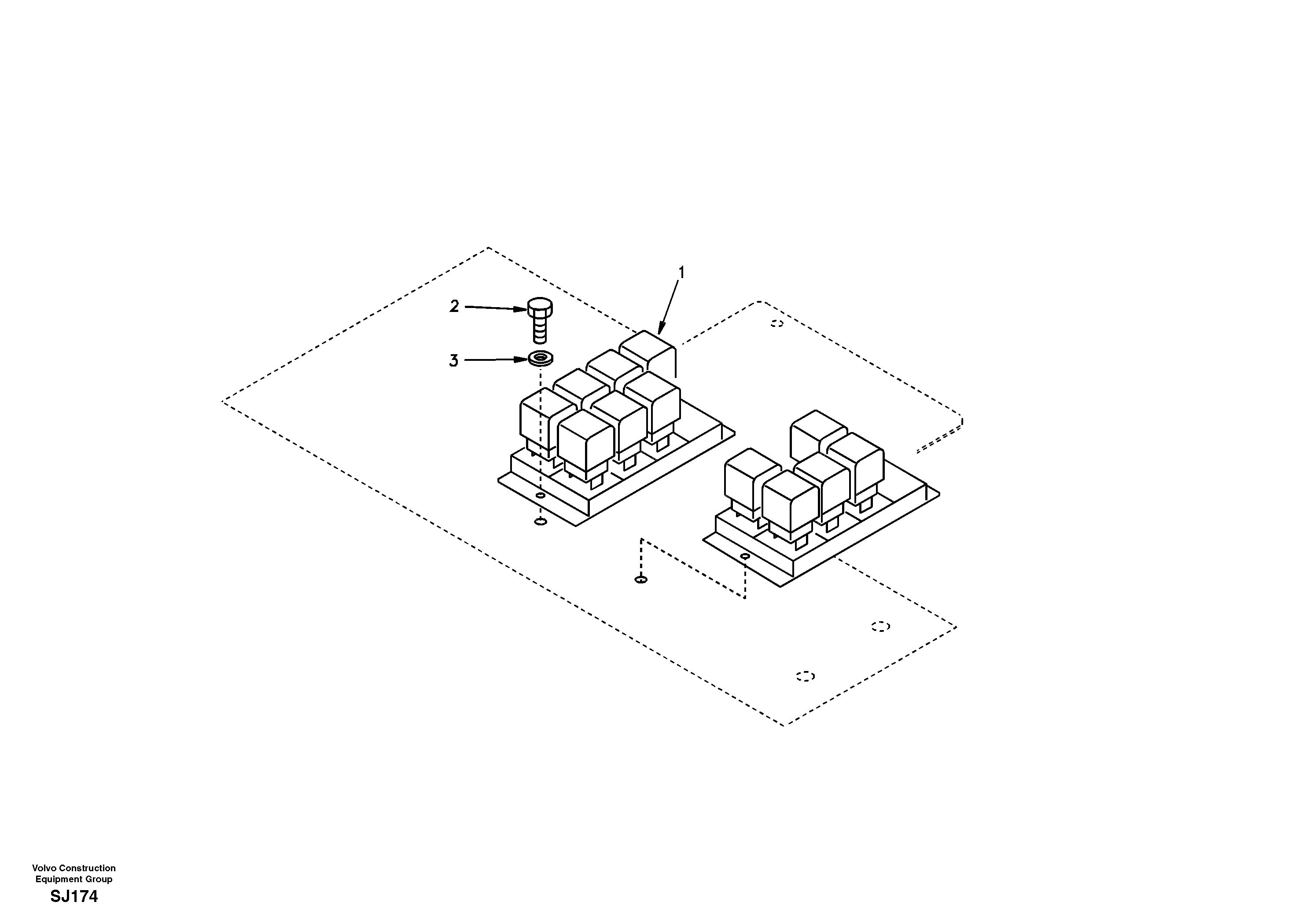 Схема запчастей Volvo EW170 & EW180 SER NO 3031- - 28686 Electrical relay 