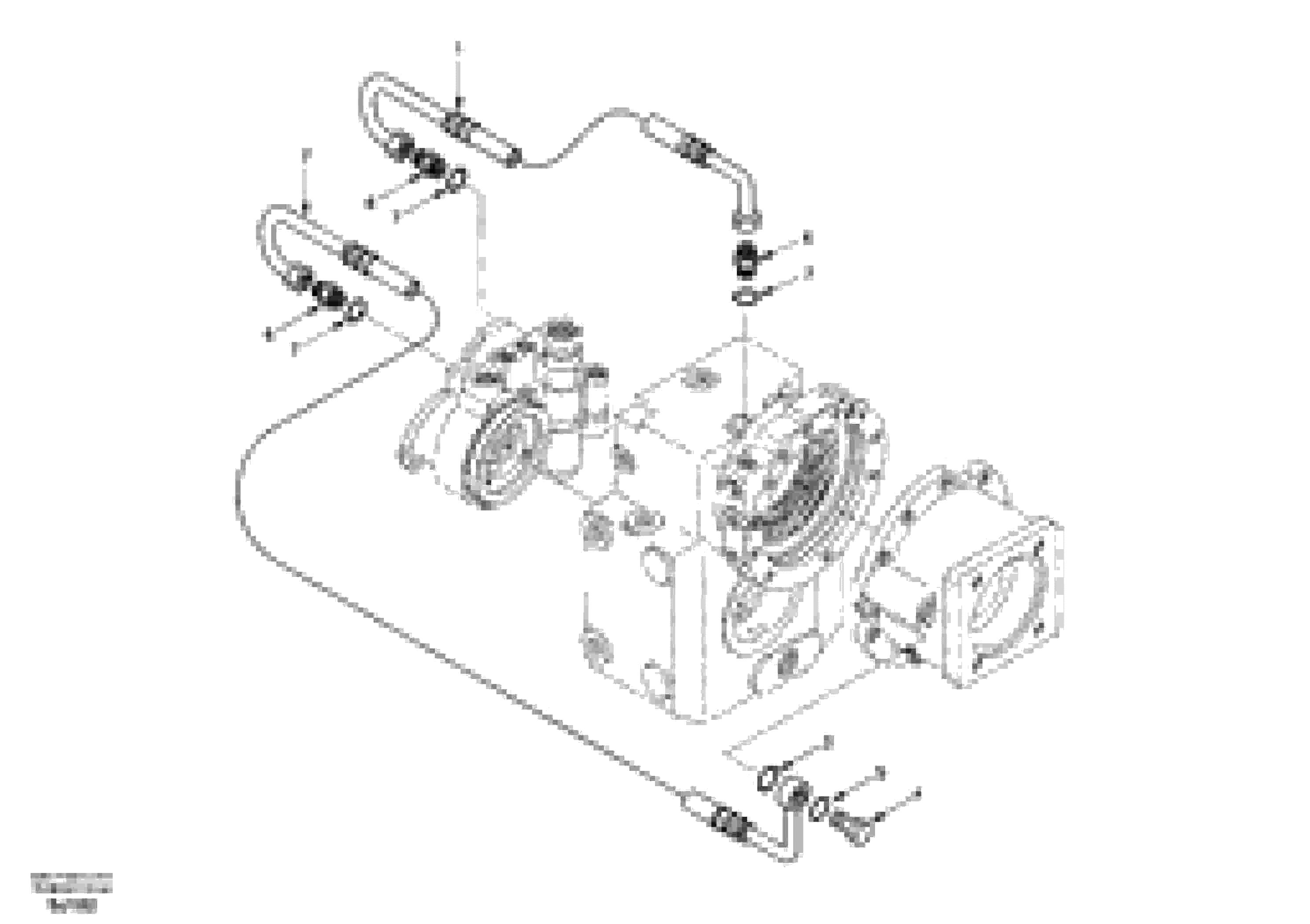 Схема запчастей Volvo EW170 & EW180 SER NO 3031- - 28691 Oil pipe 